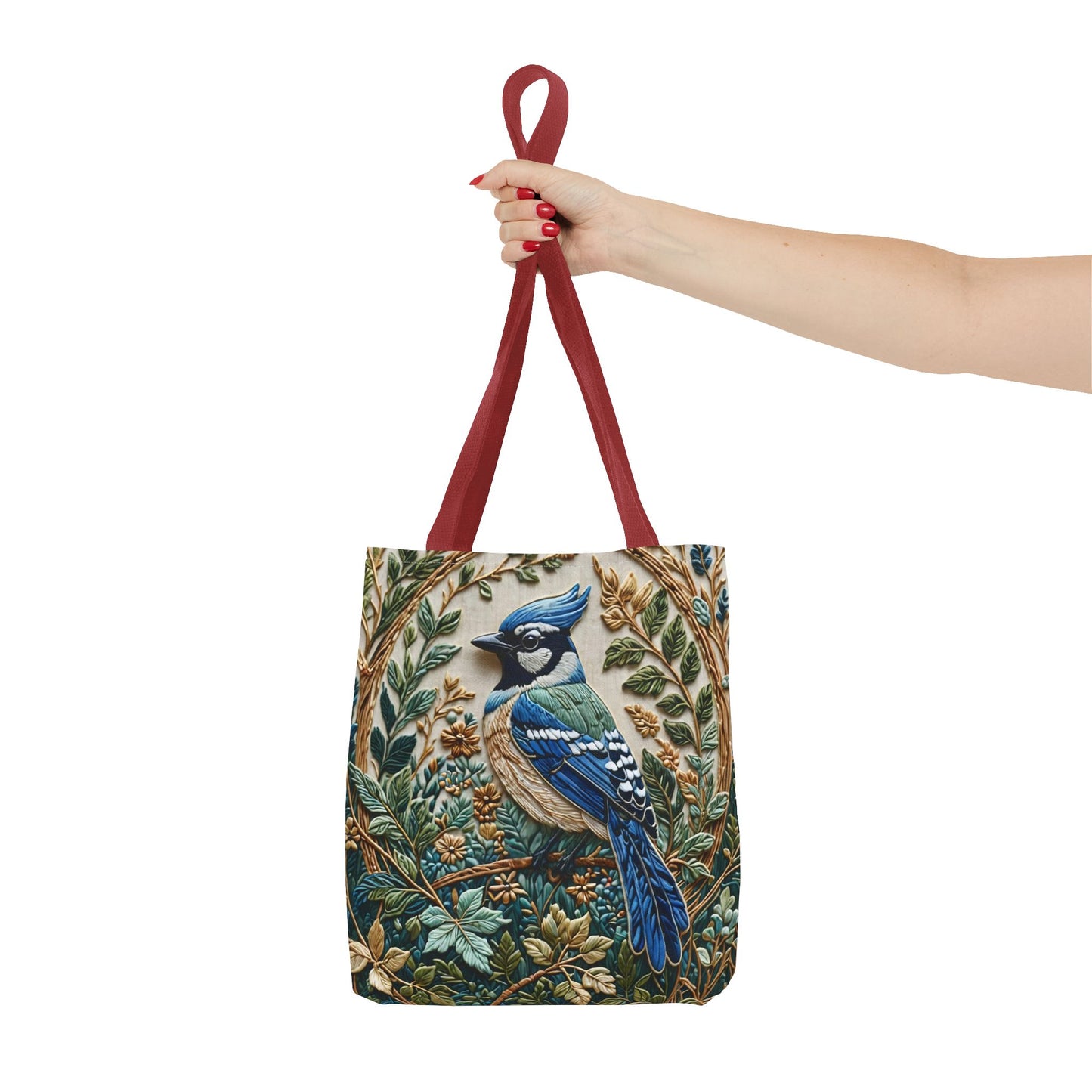 Designer Tote Bag - Blue Jay Bird William Morris Inspired | Eco-Friendly Shopping Bag