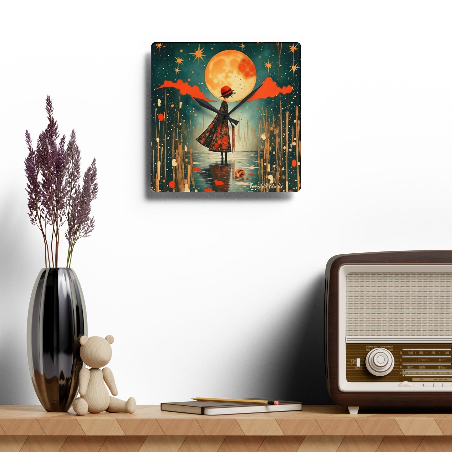 Autumn Rain - by Fairyhill Studio  Wall clock  Gift   Acrylic Wall Clock
