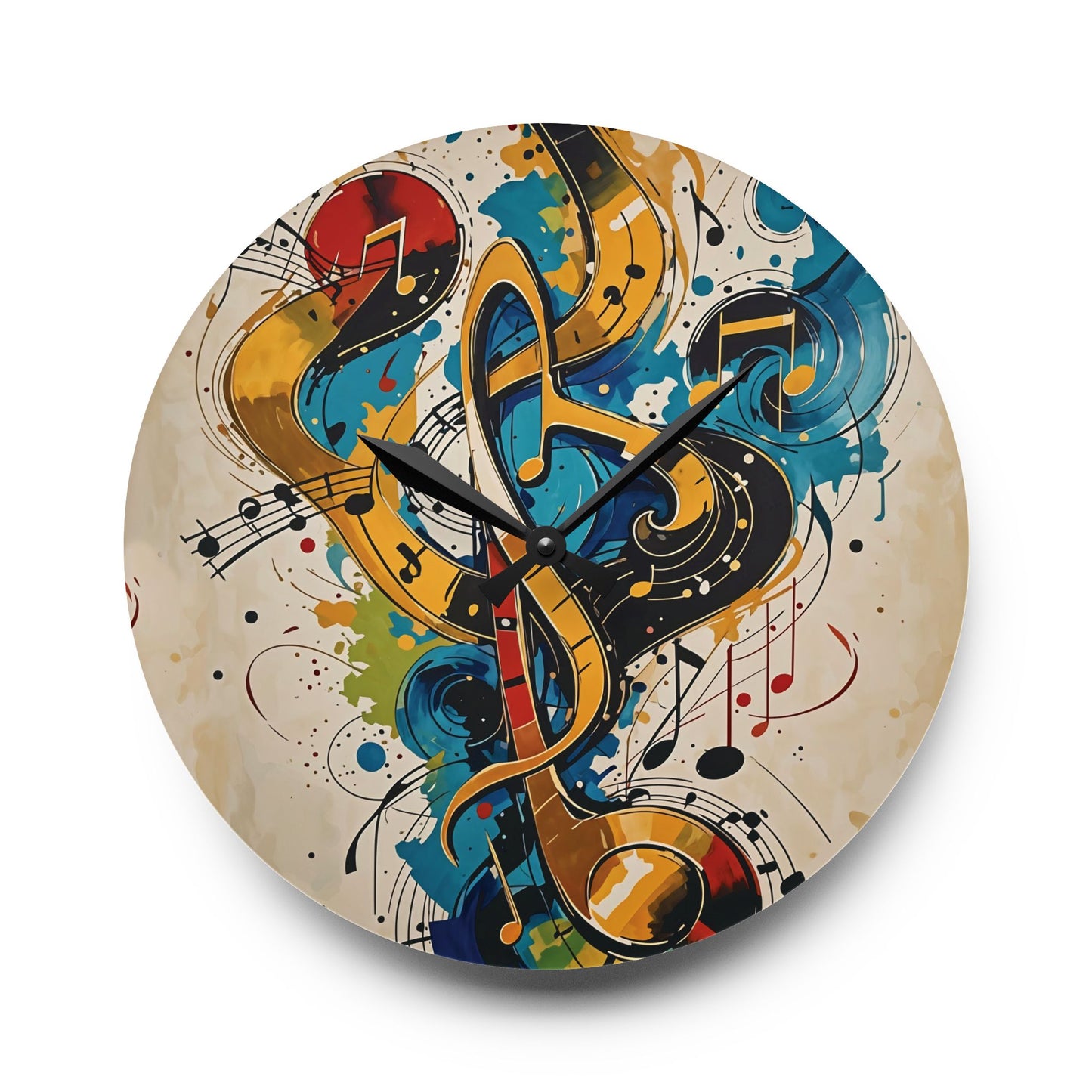 Music Notes Wall Clock