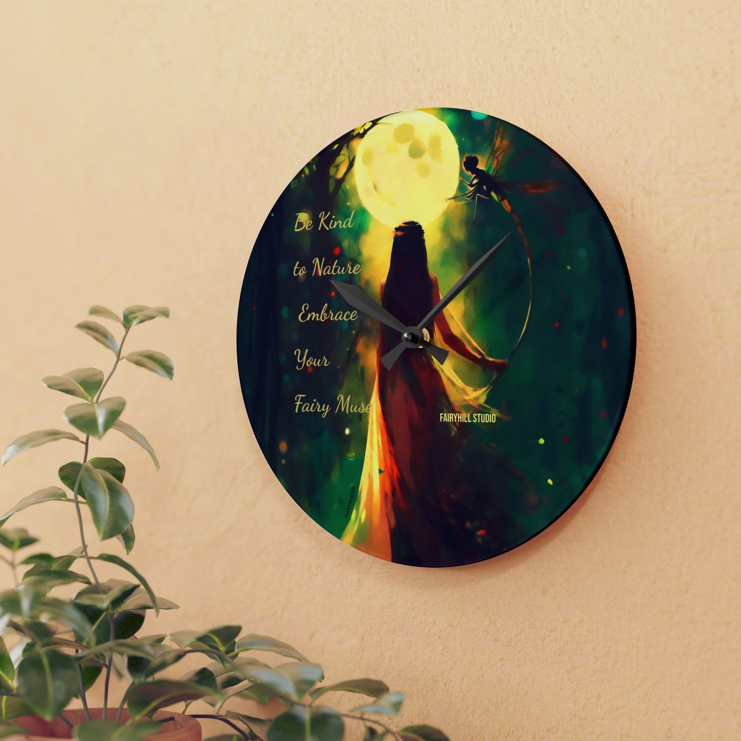 Wall Clock - /Be Kind to Nature  Art Design