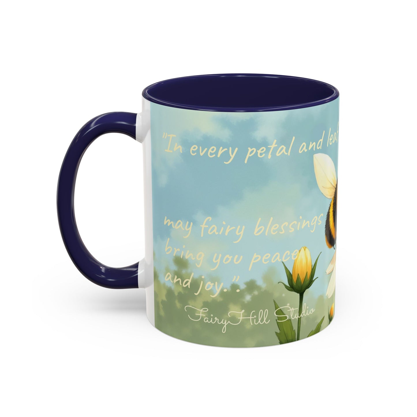 Garden Honey Bee-Themed Coffee Mug - 11 & 15oz Accent Mug for Fairy Lovers