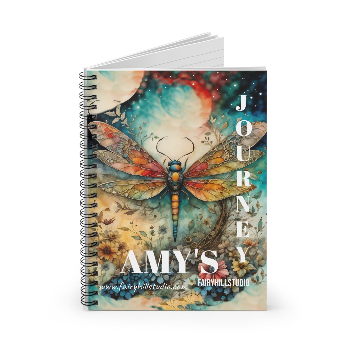 Dragonfly Fairy Magic Journal Personalized Journal Gift notebook - Customized Journal Personalized Notebook Gift Spiral Notebook - Ruled Line