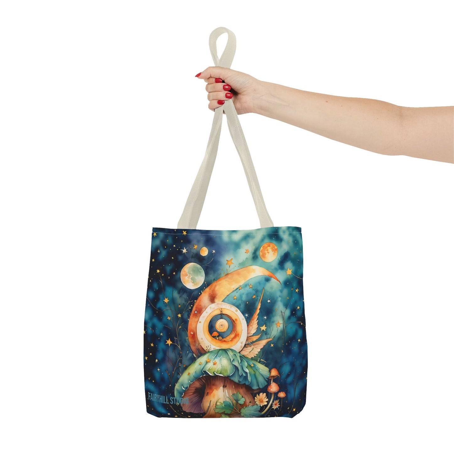 Canvas  Art Tote bag- Abstract Colorful Circle Universe