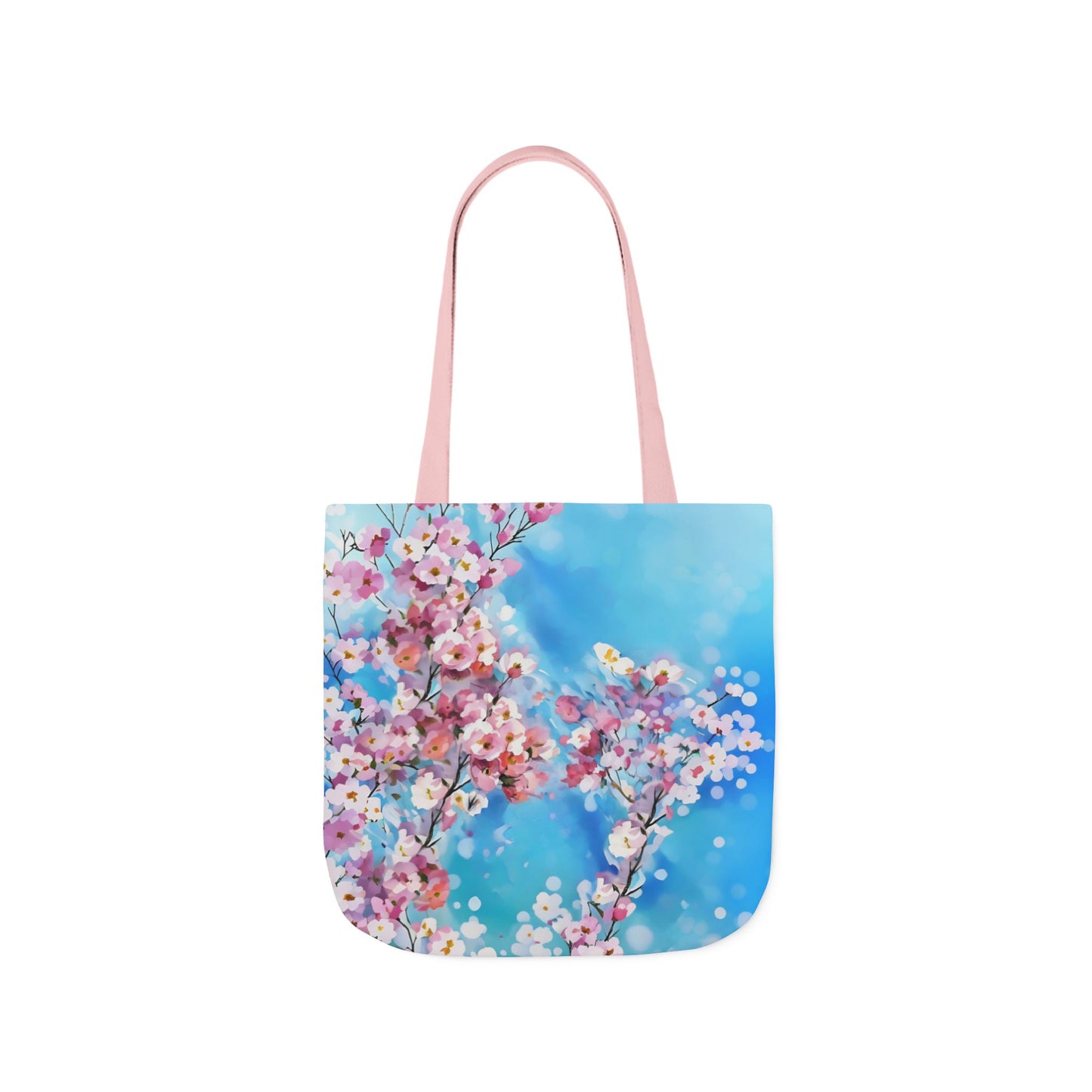 Colorful FairyHill Studio Sakura flowers Canvas Tote Bag - Perfect for Beach Days, Eco-Friendly Shopping, and Summer Fun!