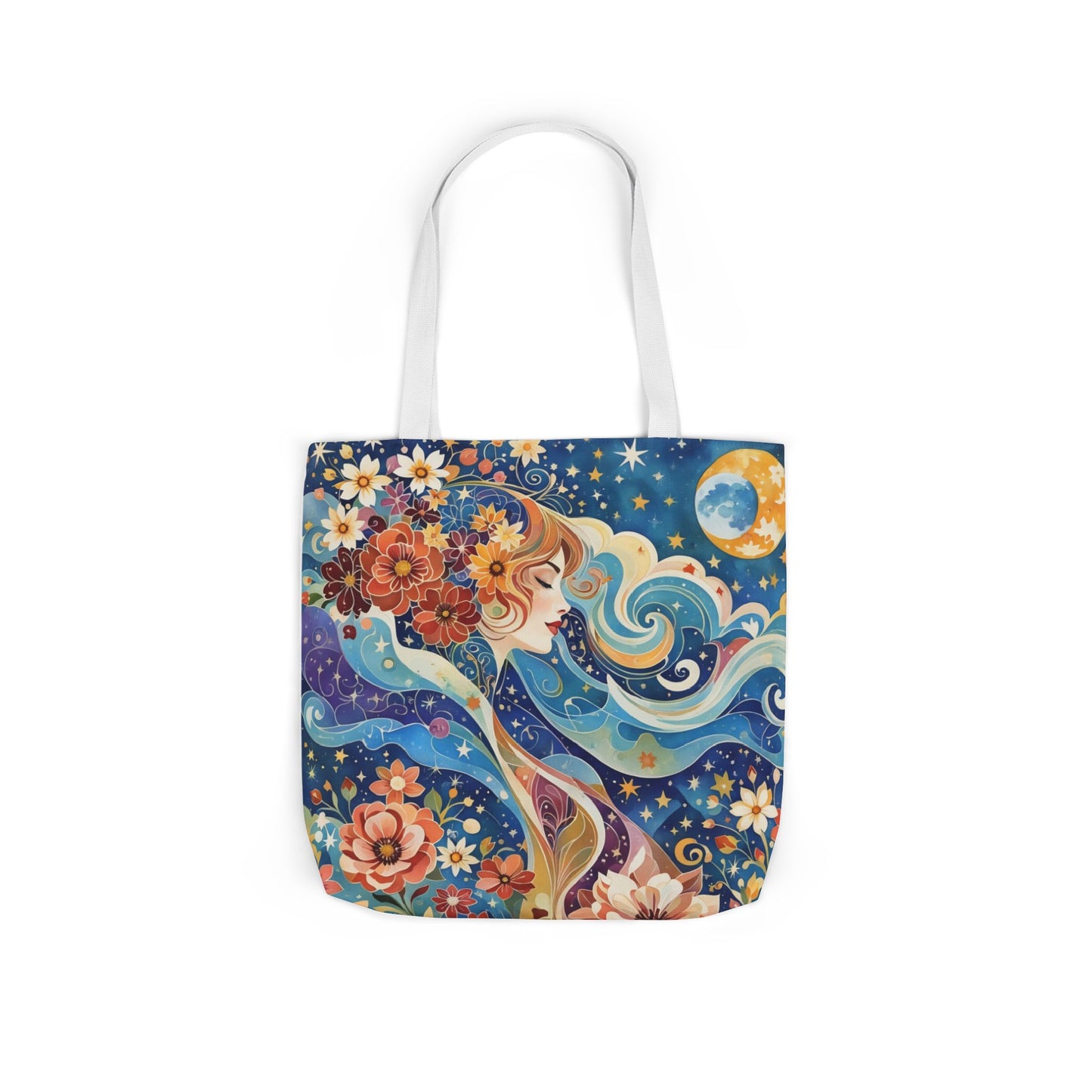 Colorful Galaxy-Inspired Canvas Tote Bag - Perfect for Beach Days, Eco-Friendly Shopping, and Summer Fun!