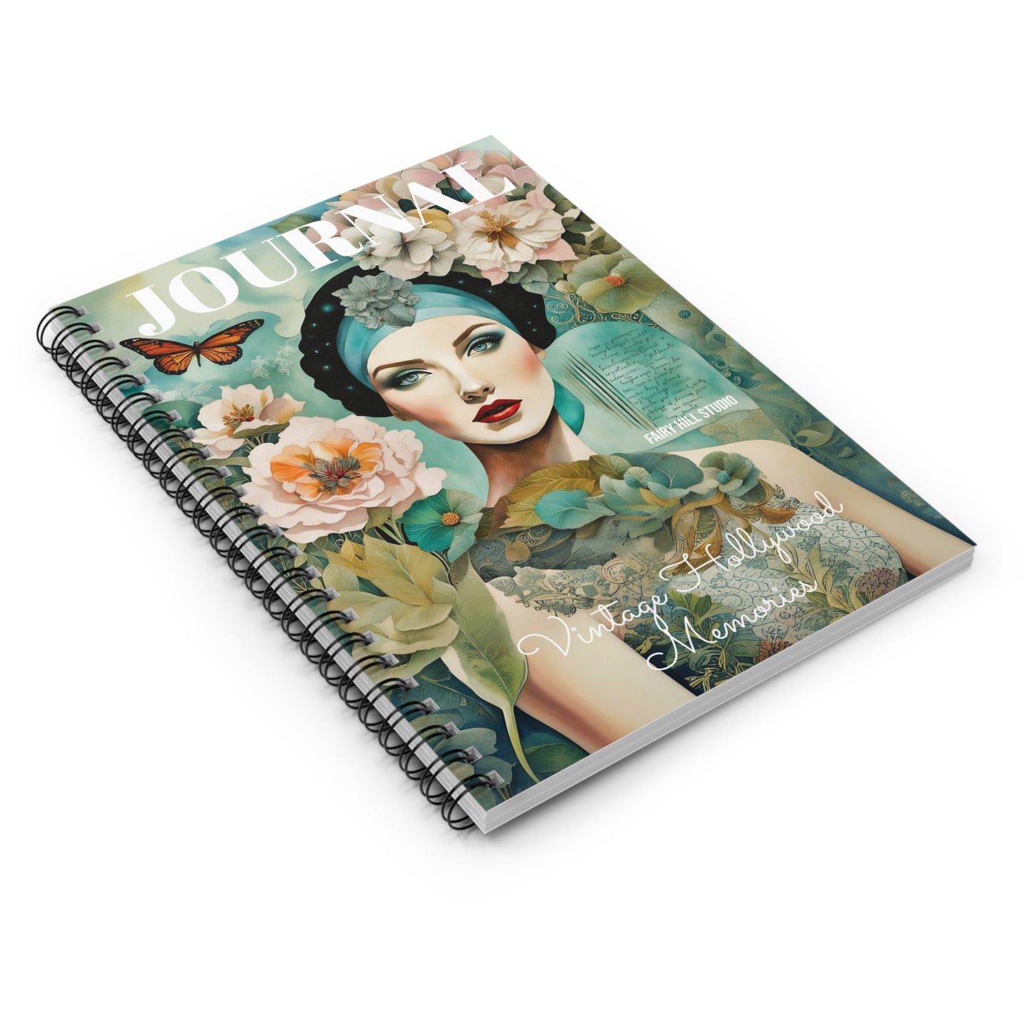 Spiral Notebook - Vintage Hollywood Beauty Memoirs Collage