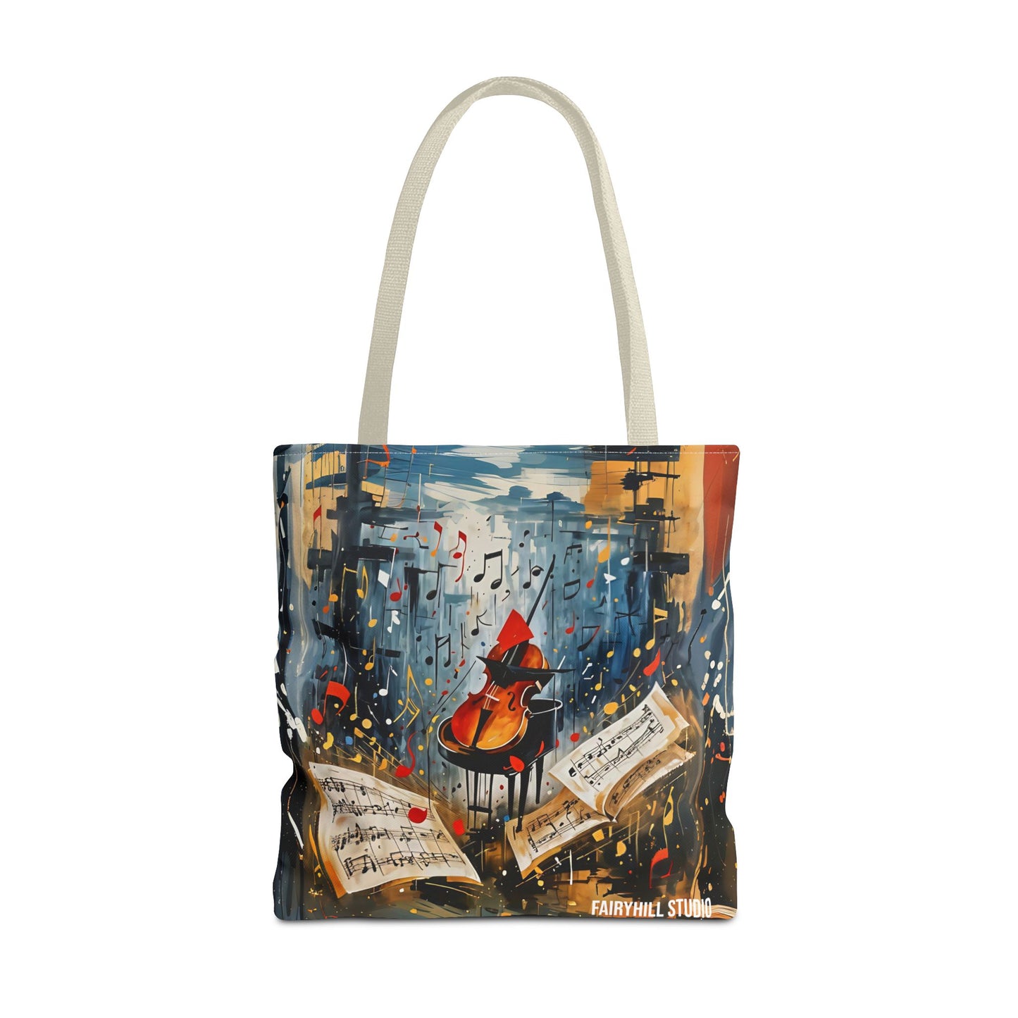 Vibrant Abstract Art Tote Bag - Colorful Swirls & Spirals