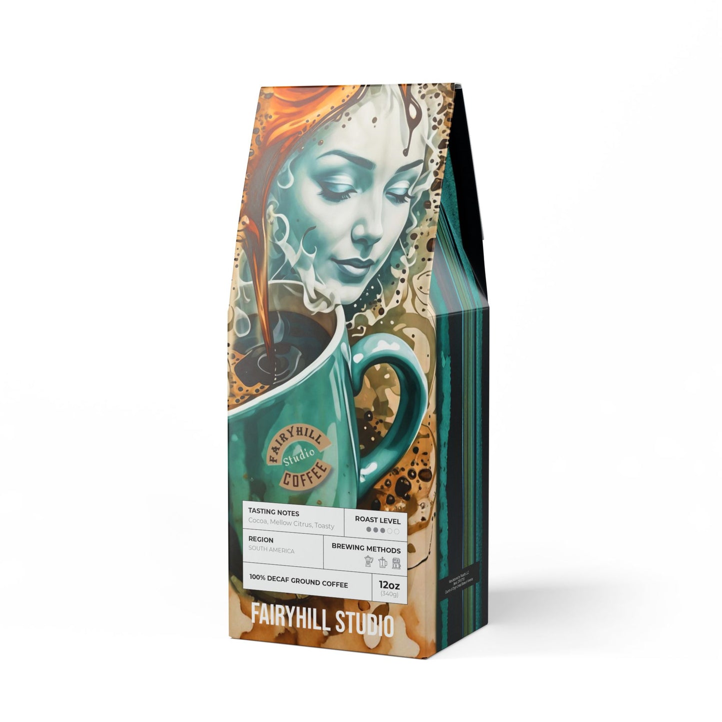 Trapper Peak Decaf Coffee Blend (Medium Roast)  by fairyhill studio