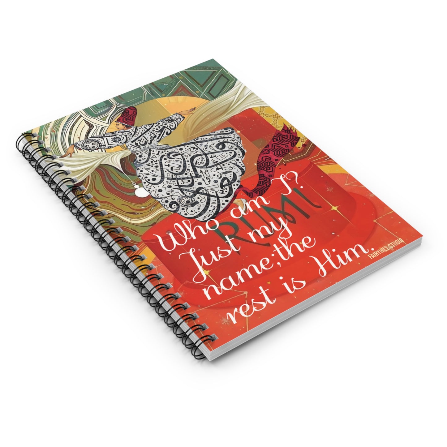 Personalized Inspirational Rumi Quote Spiral Notebook