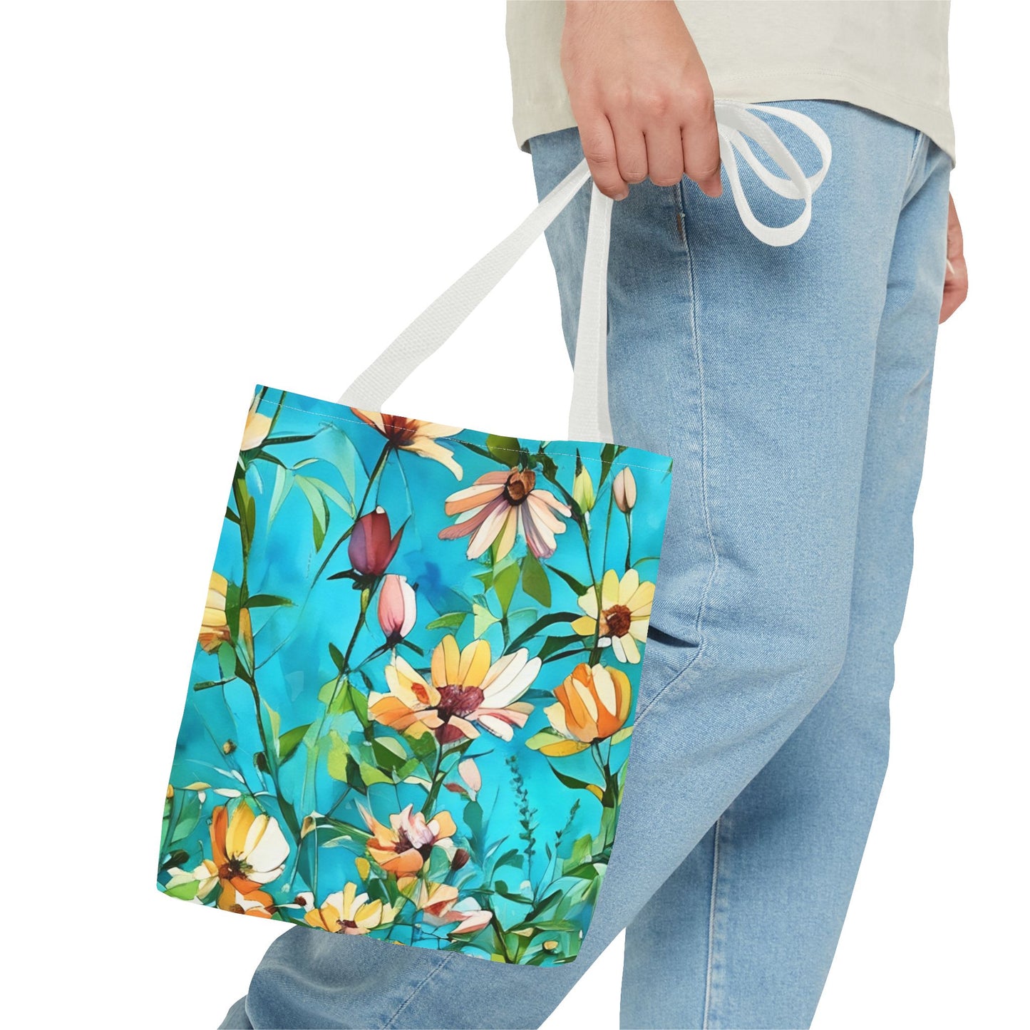 Blue Wild Flowers Tote Bag