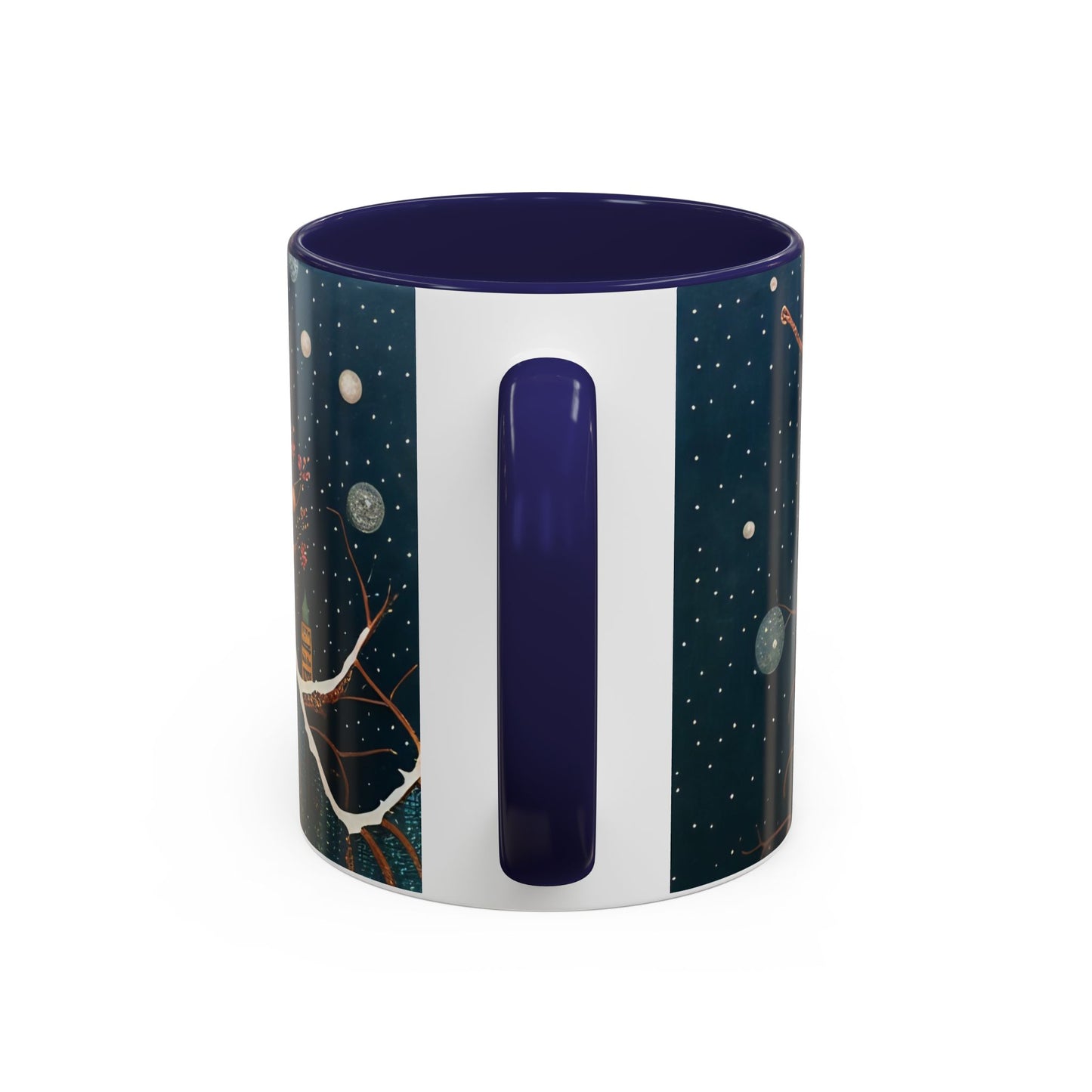 Accent Boho Style Night Owl Mug on a Snowy New York Night Coffee Mug (11, 15oz)