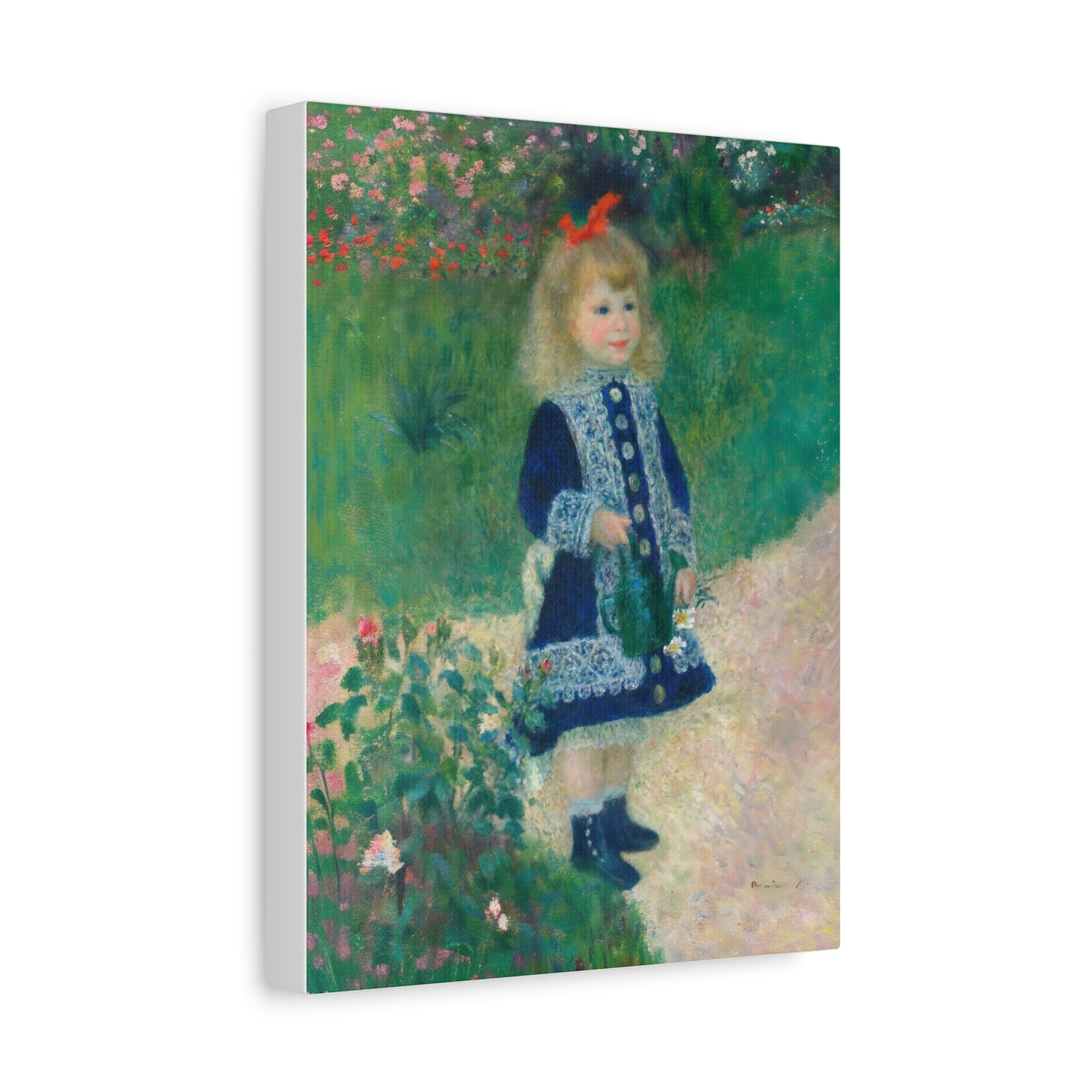 Canvas Art -  A Girl with a Watering Can, 1876 Auguste Renoir (artist) French, 1841 - 1919 , Stretched Matte 1 25"