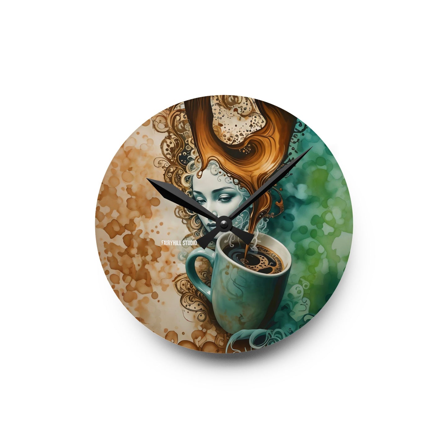 Wall Clock - Coffee Time /  Art Design