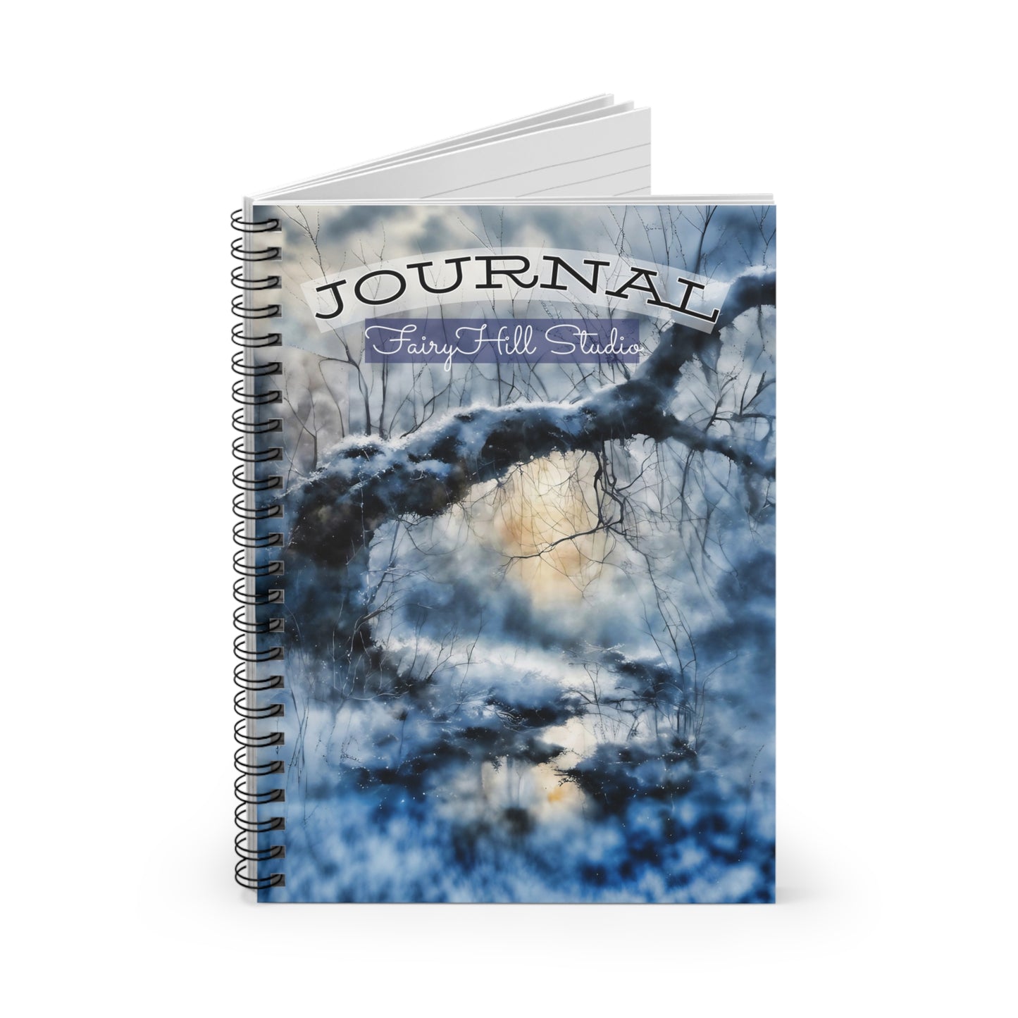 Spiral Notebook - Winter Frozen Lake Ruled Line
