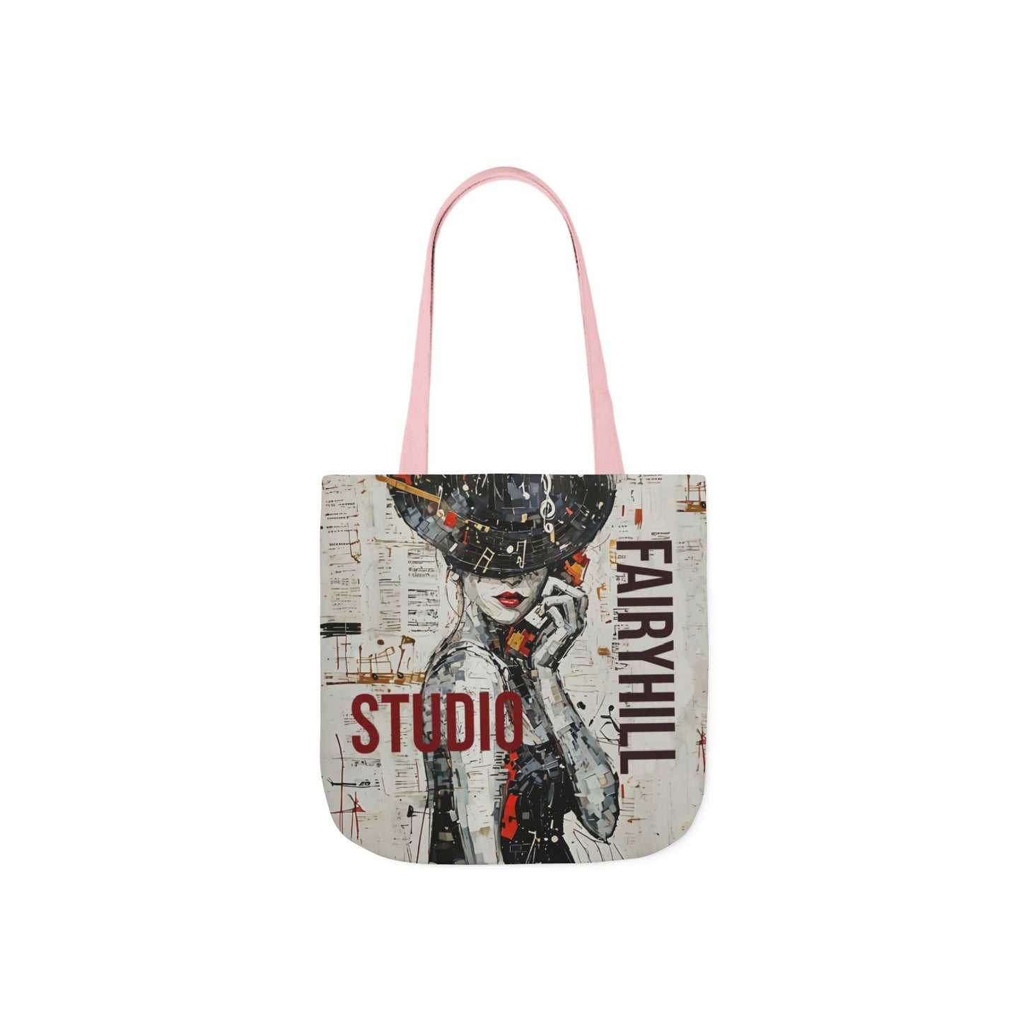 Colorful FairyHill Studio Red phone- Canvas Tote Bag - Perfect for Beach Days, Eco-Friendly Shopping, and Summer Fun!