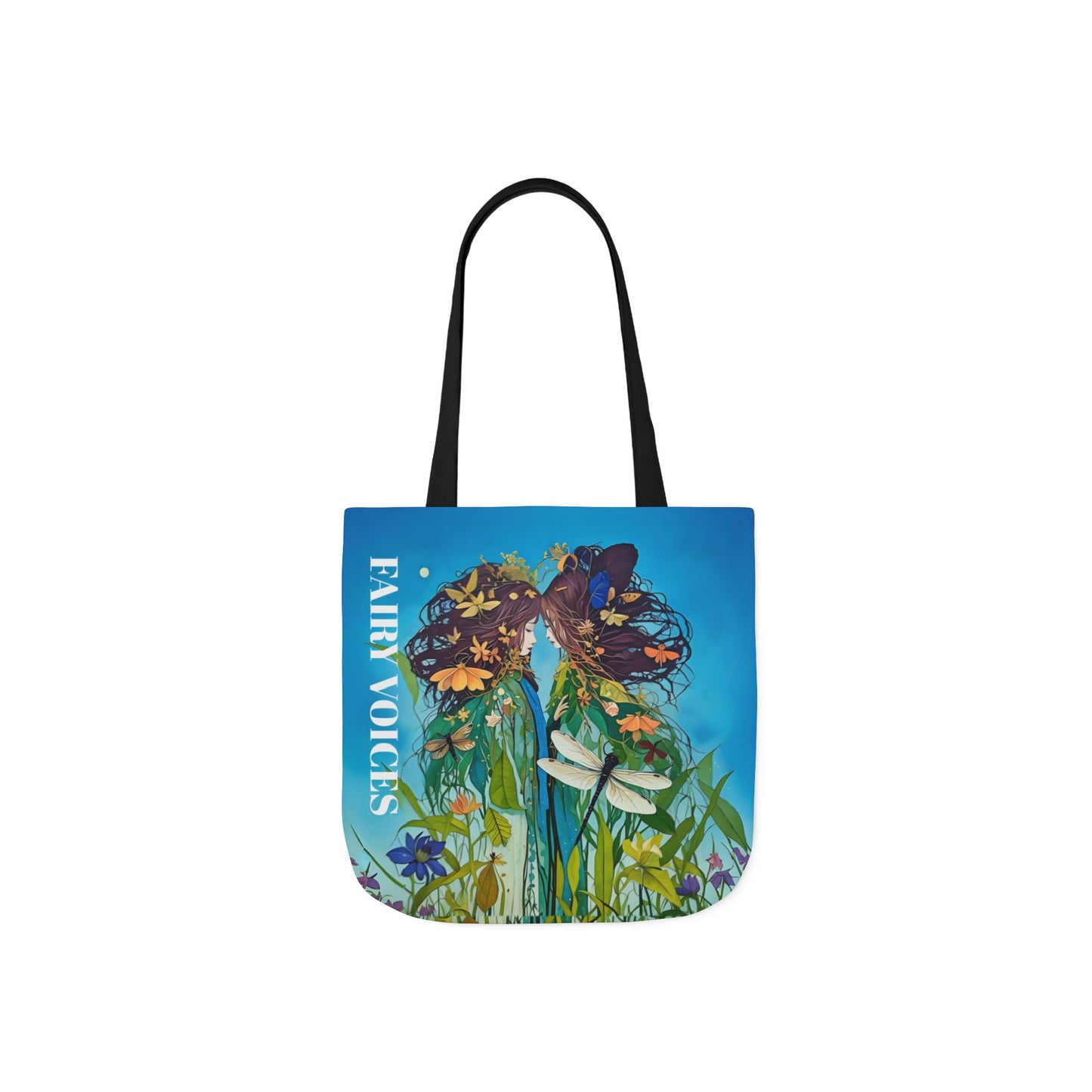 Colorful Fairy Voices Dragonfly Friendship- Canvas Tote Bag - Perfect for Beach Days, Eco-Friendly Shopping, and Summer Fun!