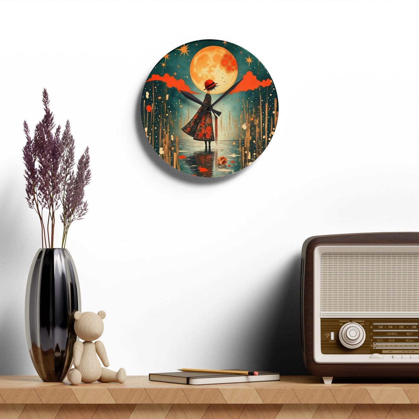 Autumn Rain - by Fairyhill Studio  Wall clock  Gift   Acrylic Wall Clock