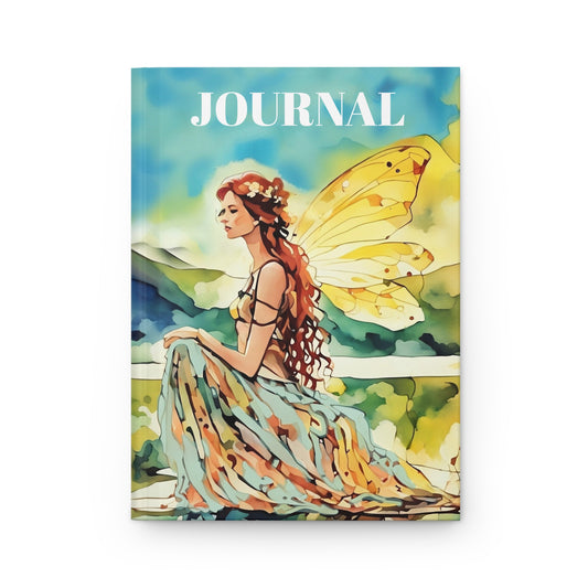 Hardcover Journal Matte Fairy of the Lake Watercolor Art