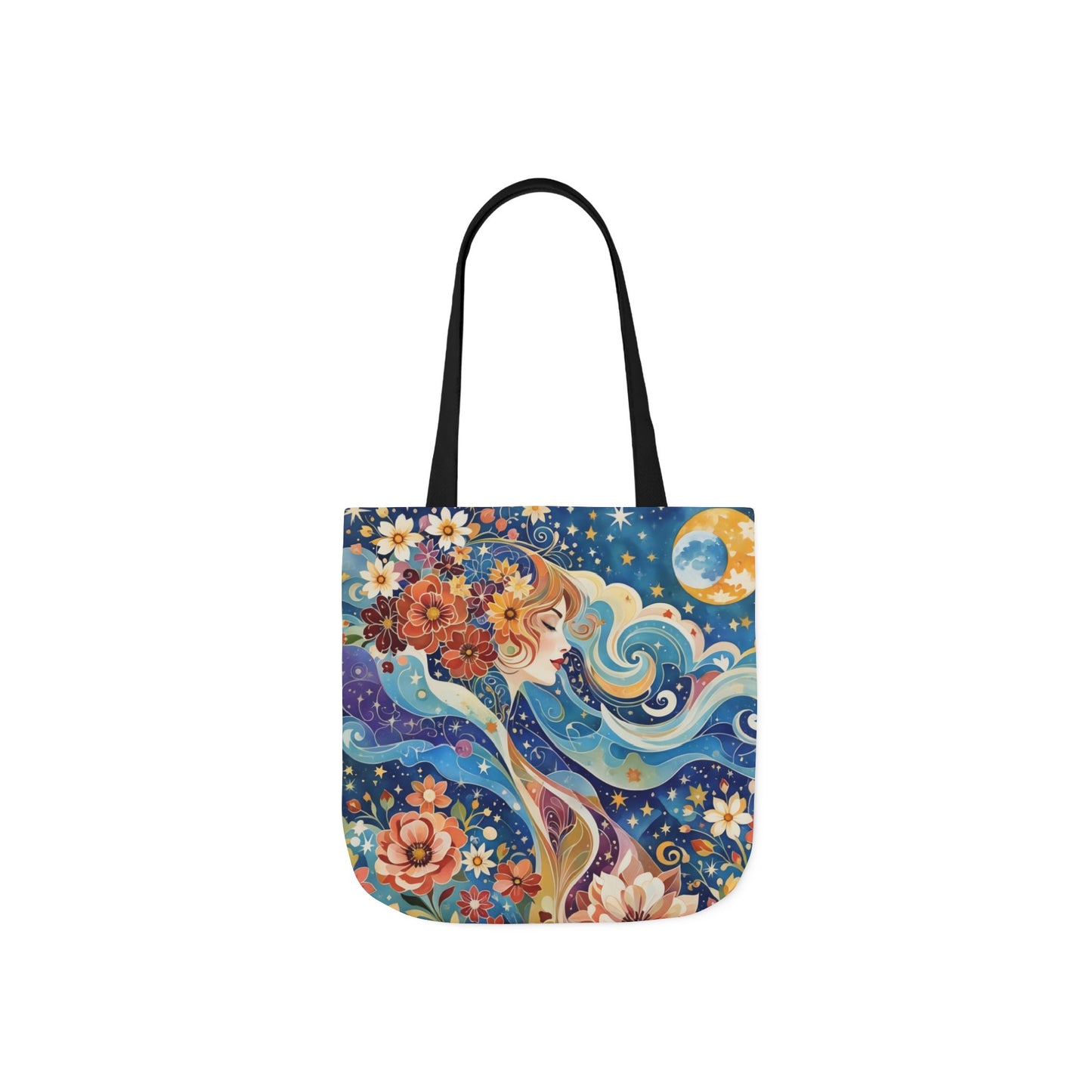 Colorful Galaxy-Inspired Canvas Tote Bag - Perfect for Beach Days, Eco-Friendly Shopping, and Summer Fun!