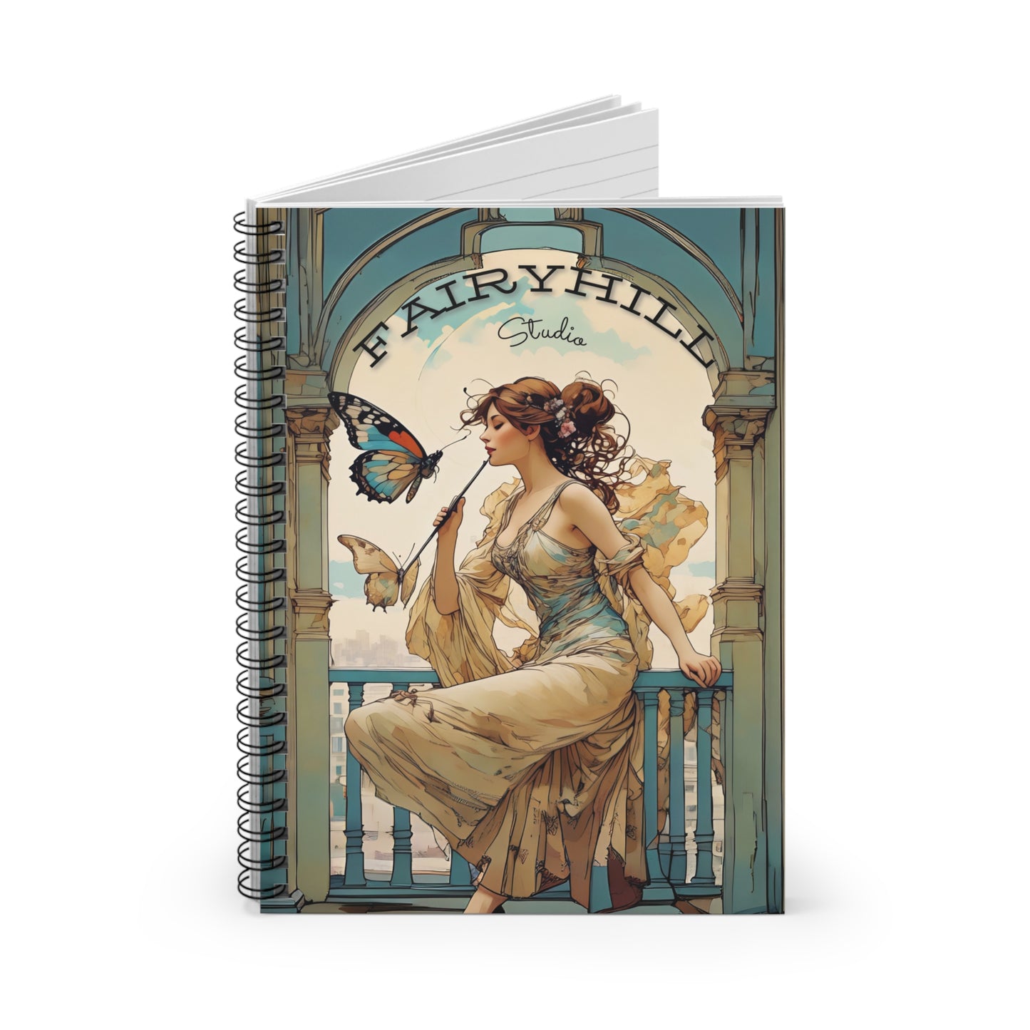 Spiral Notebook Butterfly Lover /FairyHill Studio Journal Ruled Line Journal