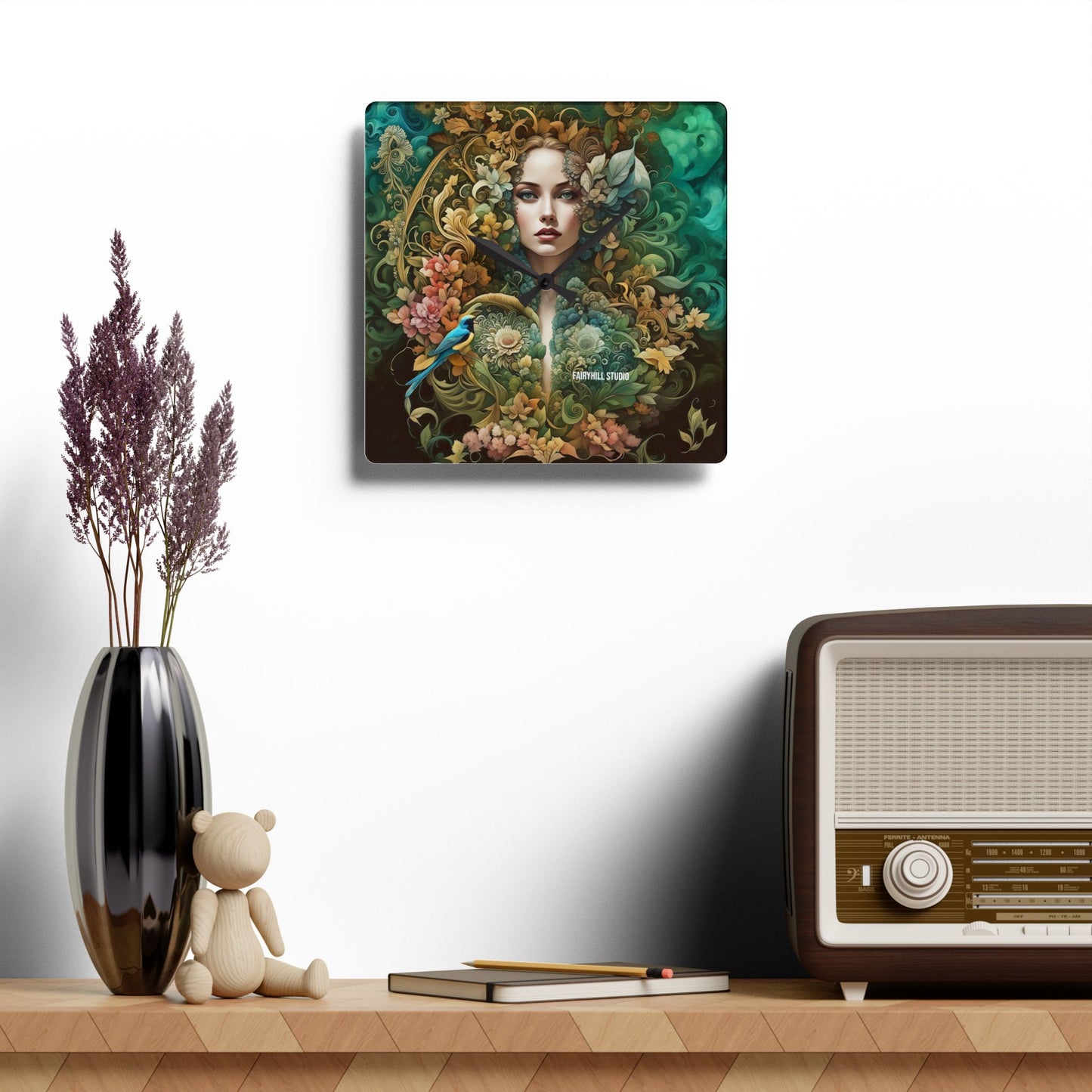 Acrylic Wall Clock Natural Beauty/Art