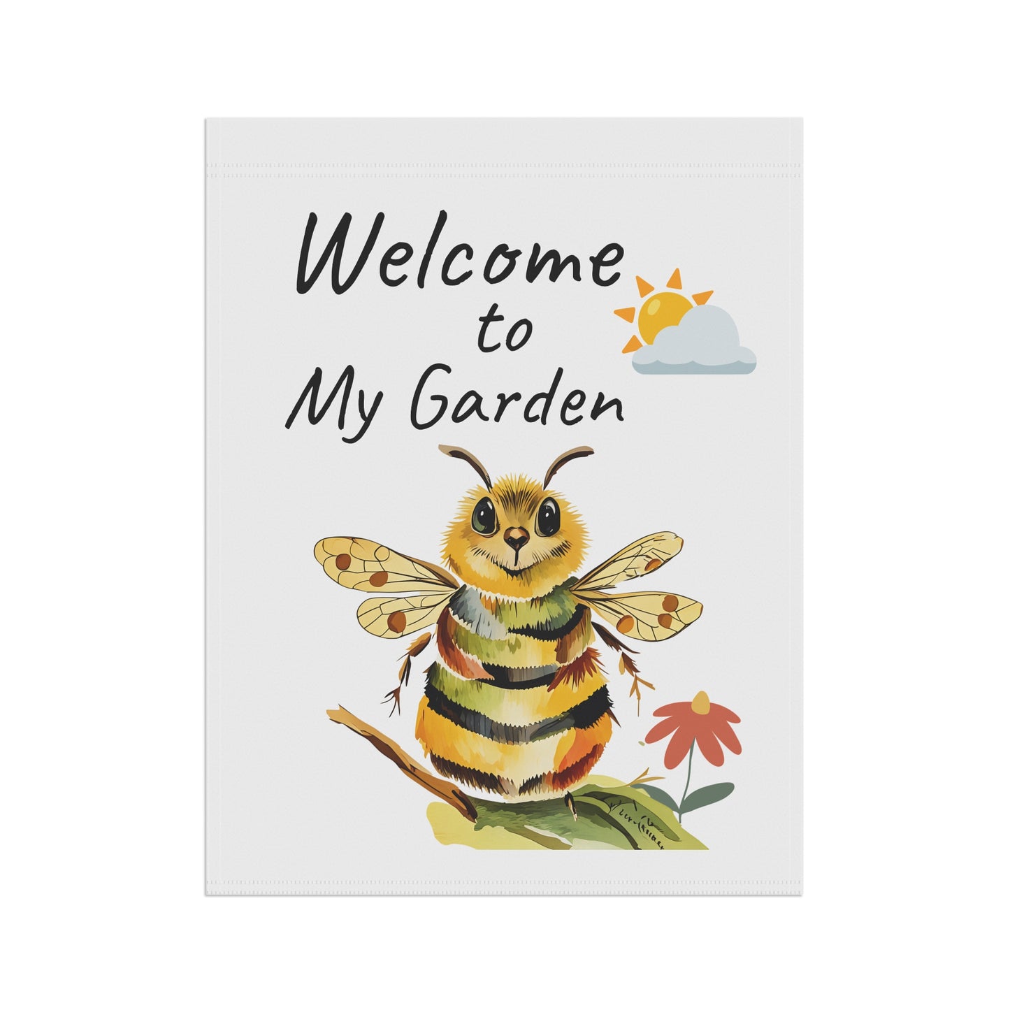 Cute Bee  Garden Banner - Welcome to My Garden Outdoor Decor