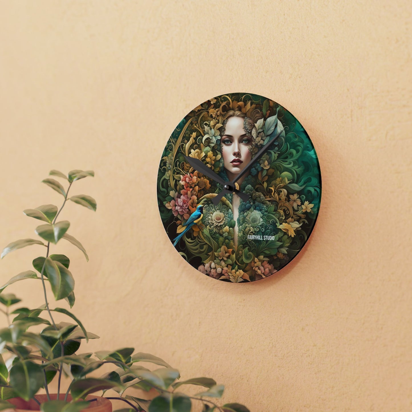 Acrylic Wall Clock Natural Beauty/Art