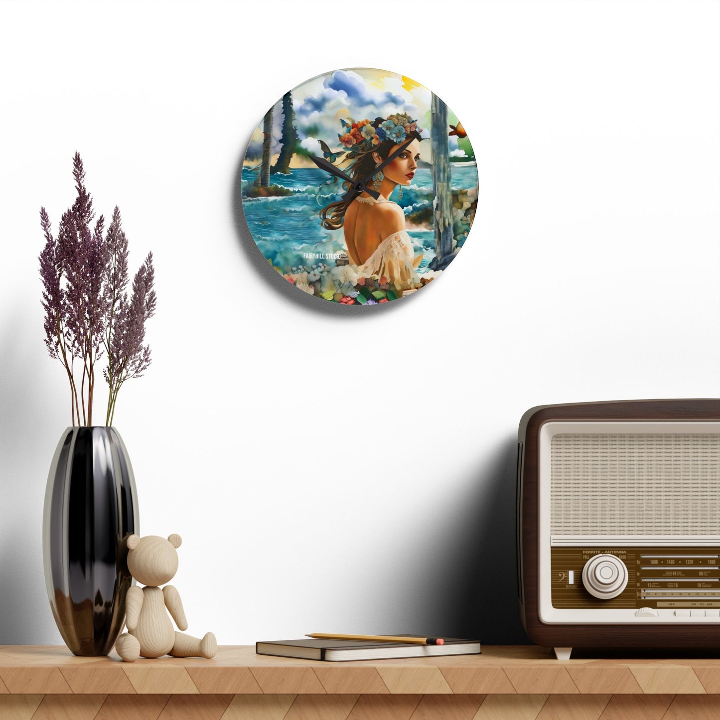 Wall Clock - Beauty in Tropical Paradise Acrylic Wall Clock