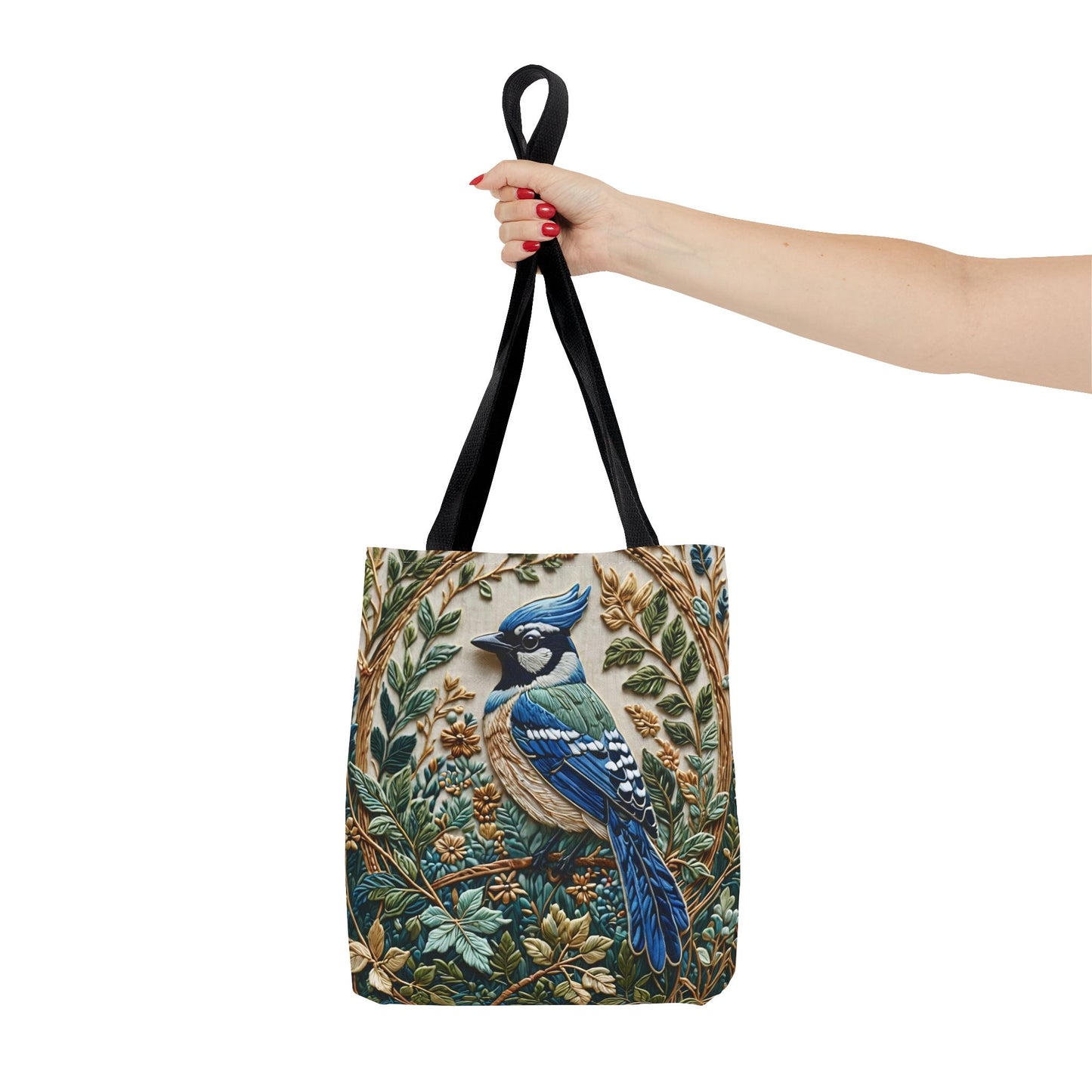Designer Tote Bag - Blue Jay Bird William Morris Inspired | Eco-Friendly Shopping Bag