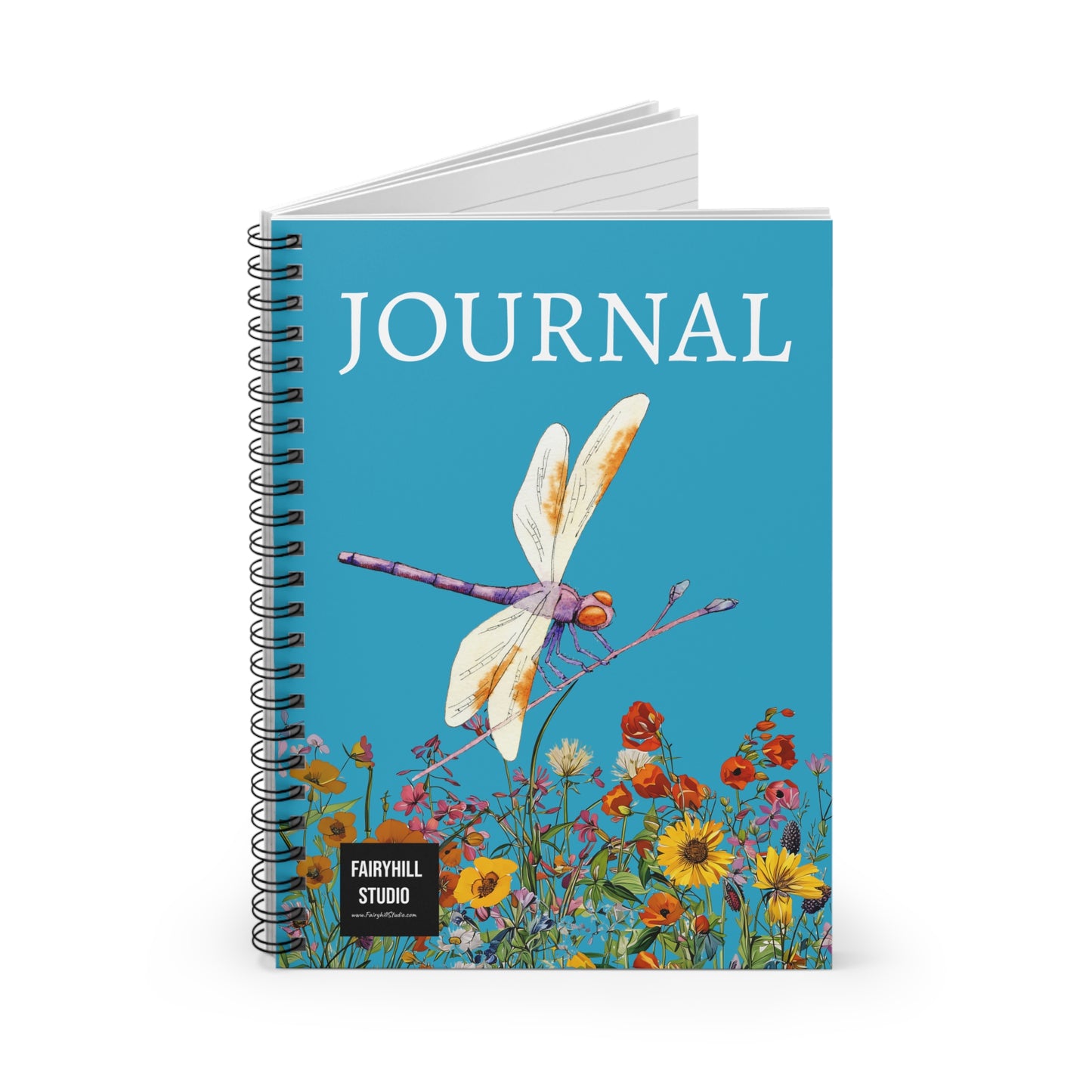 Fairy Hill Studio "Dragonfly   Journal, Spiral Notebook - Ruled Line