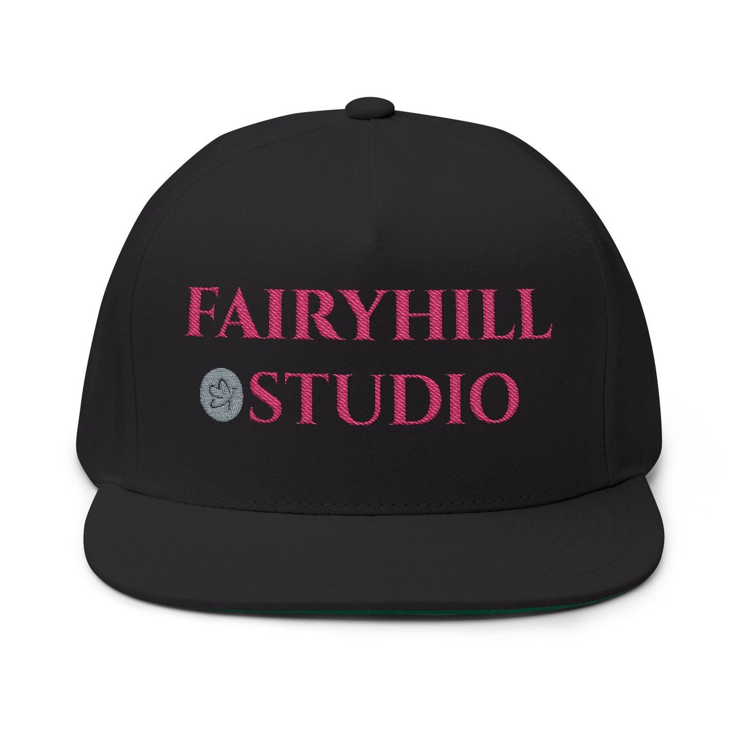 Flat Bill Cap — Fairyhill Studio Embroidered Logo Snapback
