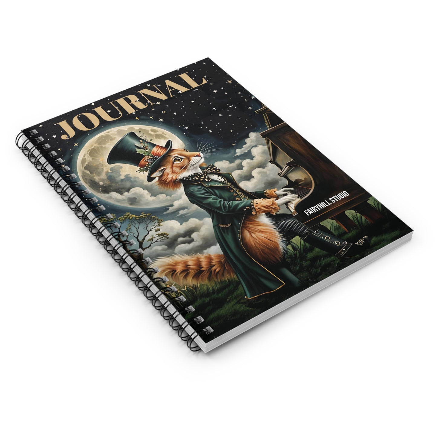 Spiral Notebook - Cat Hatter's Moon Light Sonata