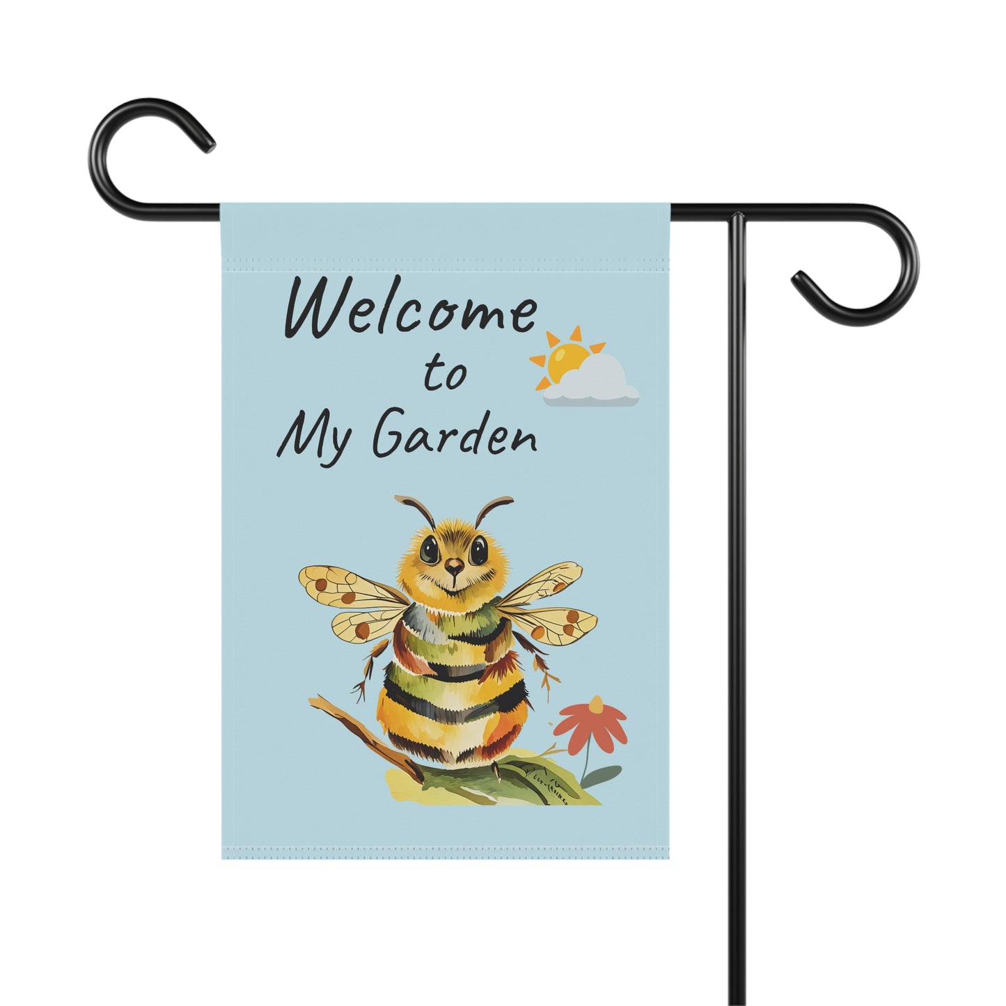 Cute Bee  Garden Banner - Welcome to My Garden Outdoor Decor