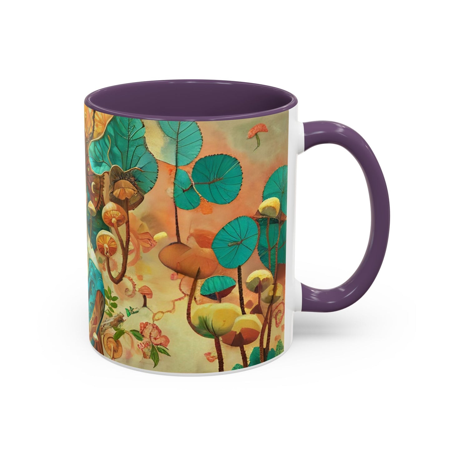 Mushroom Fairy Art-Themed Coffee Mug - 11 & 15oz Accent Mug for Musroom  Fsiry Lovers