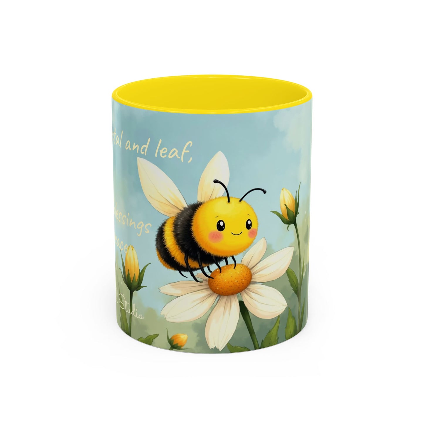 Garden Honey Bee-Themed Coffee Mug - 11 & 15oz Accent Mug for Fairy Lovers