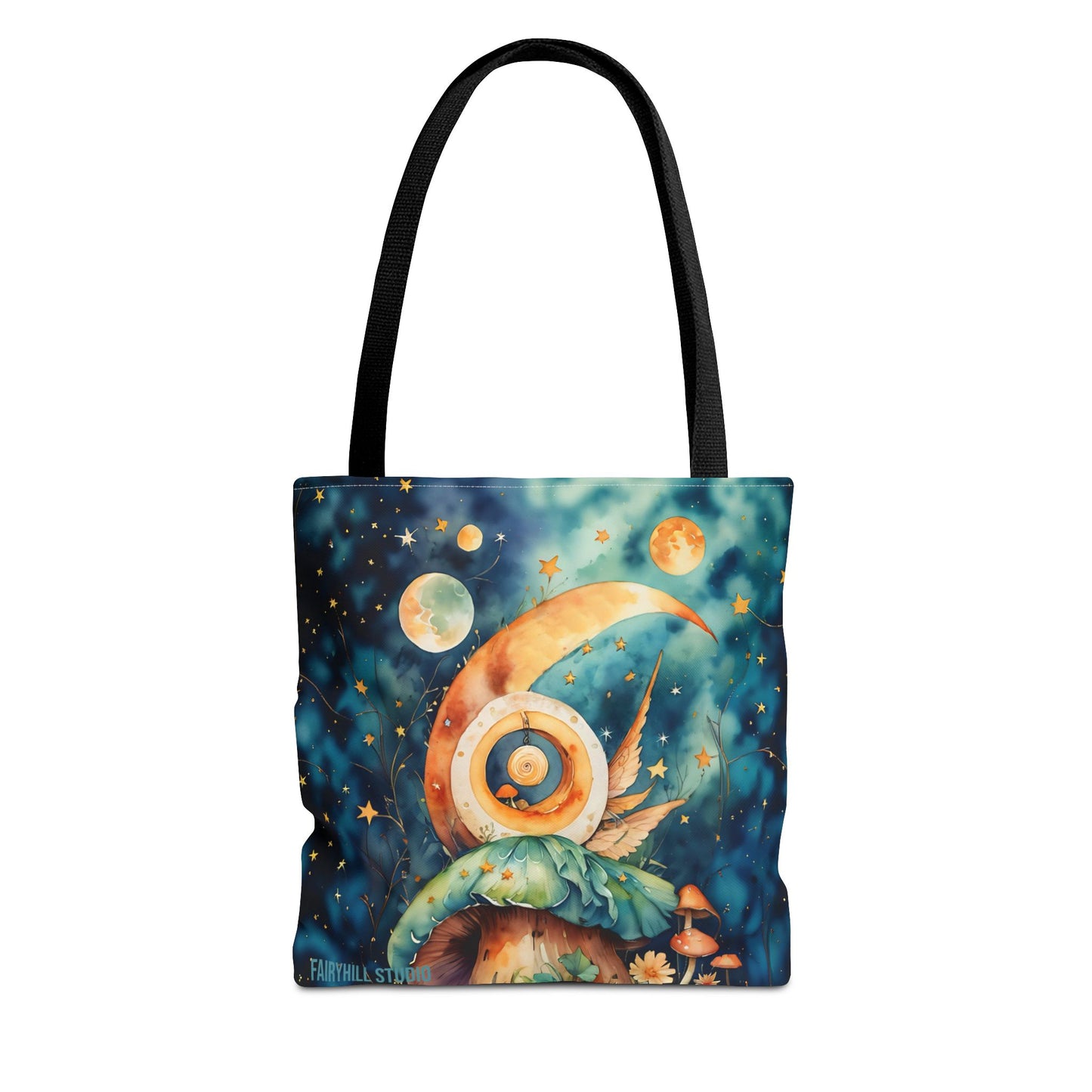 Canvas  Art Tote bag- Abstract Colorful Circle Universe