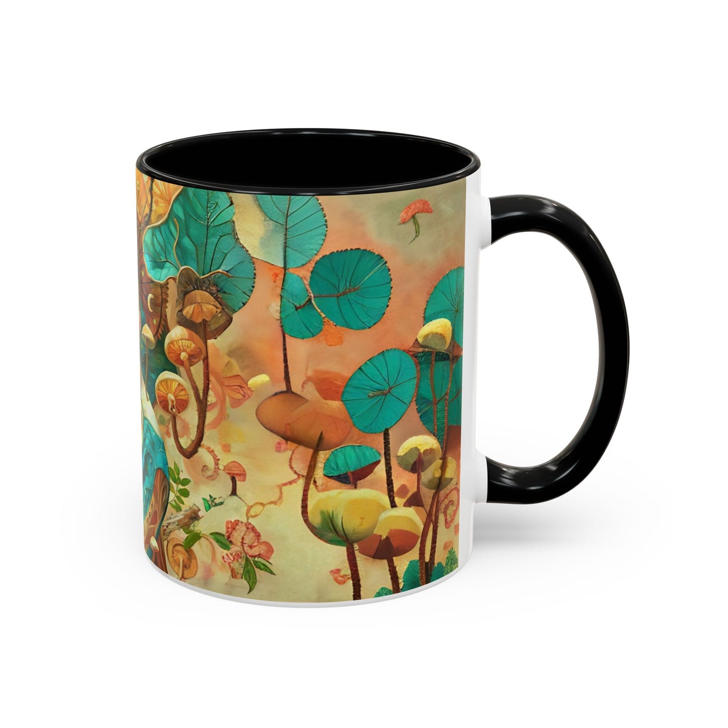 Mushroom Fairy Art-Themed Coffee Mug - 11 & 15oz Accent Mug for Musroom  Fsiry Lovers