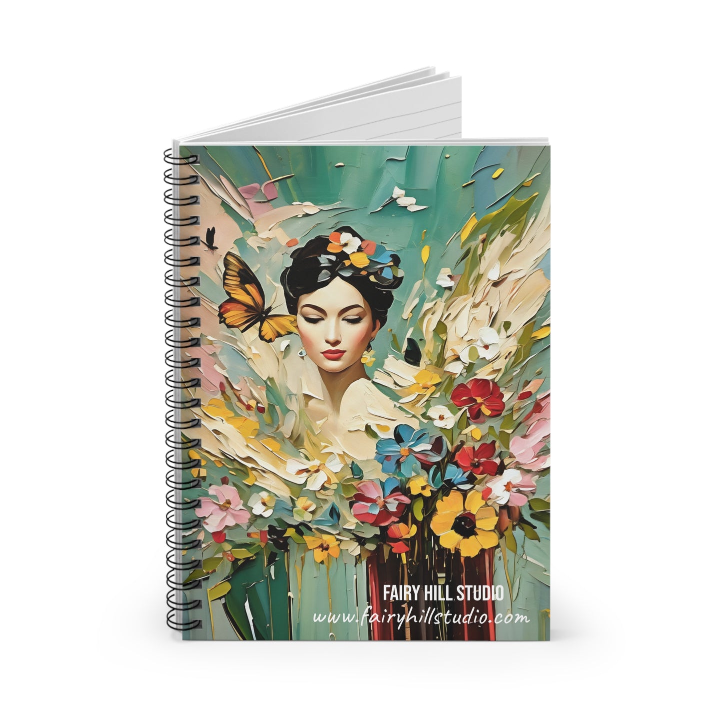 Kissed by a Butterfly Spiral Notebook - Ruled Line journal