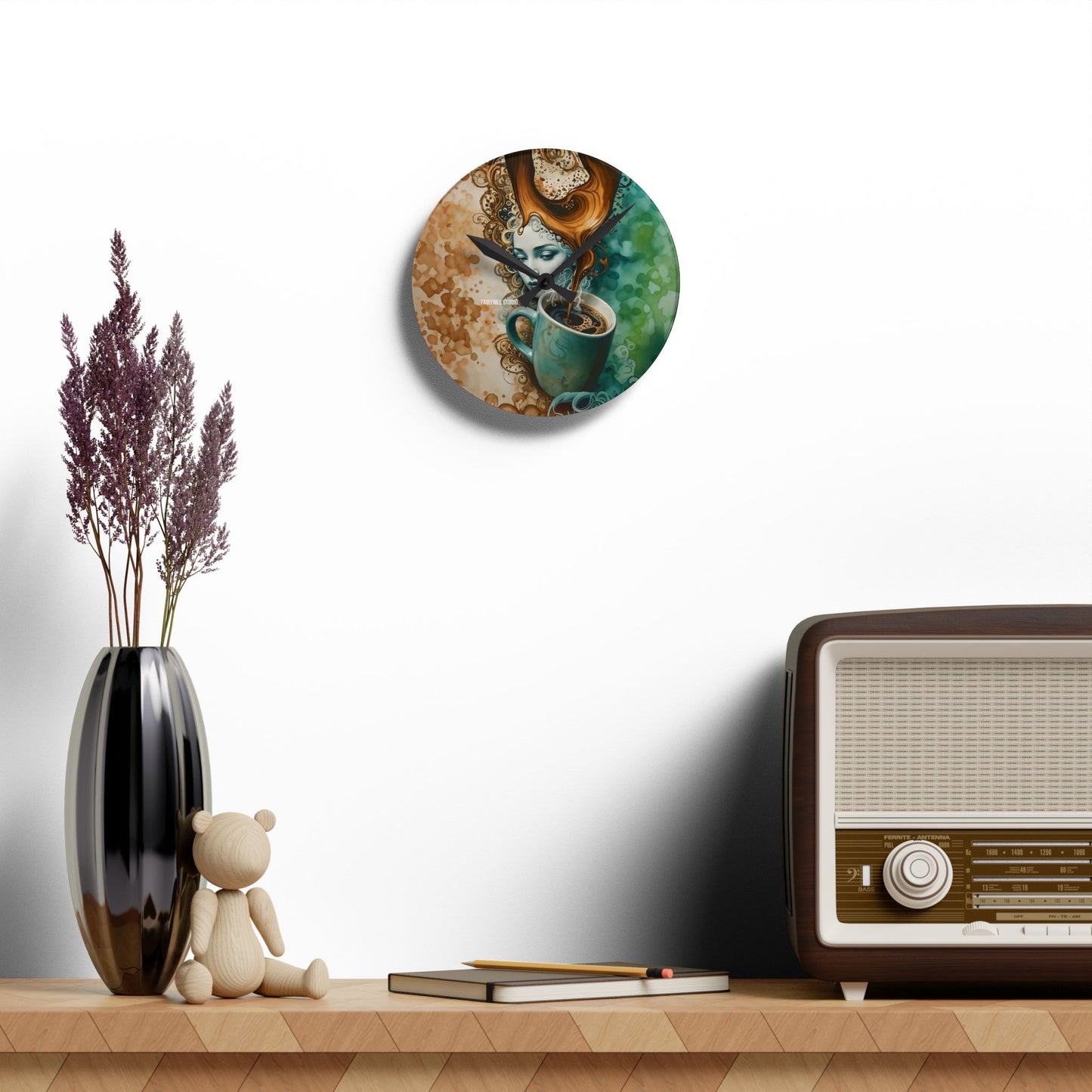 Wall Clock - Coffee Time /  Art Design
