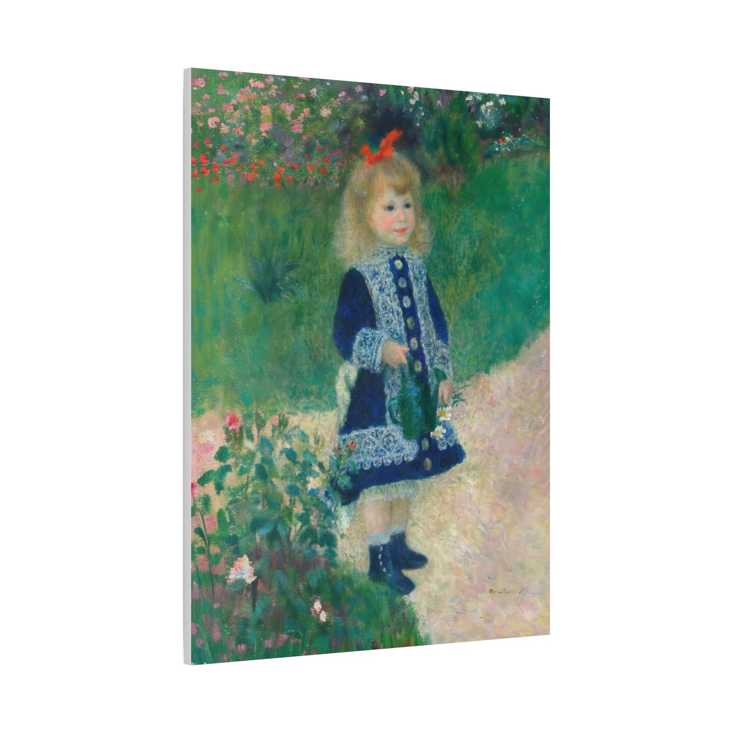 Canvas Art -  A Girl with a Watering Can, 1876 Auguste Renoir (artist) French, 1841 - 1919 , Stretched Matte 1 25"