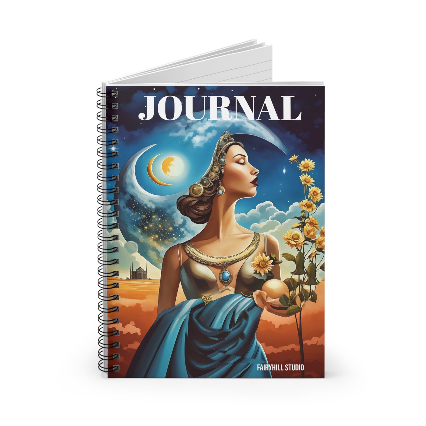 Spiral Notebook - Sun Moon and Stars/ Art Design