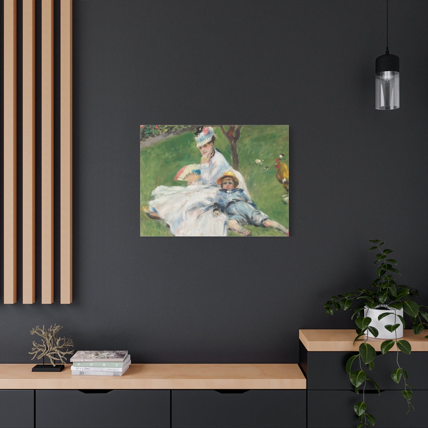 Canvas Print -   Madame Monet and Her Son by Auguste Renoir