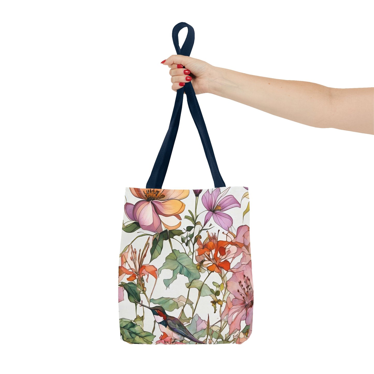 Tote Bag Hummingbird Wild Flowers Art by Fairyhill Studio