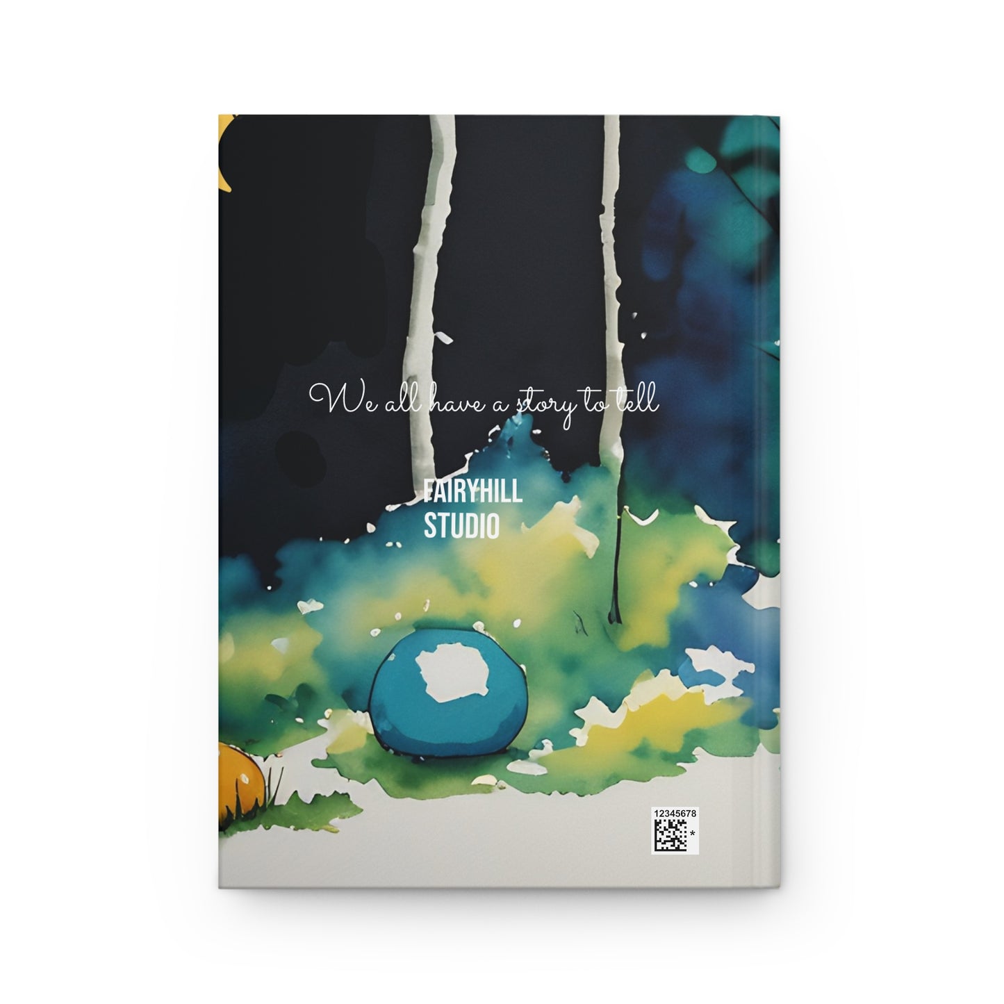 Hardcover Journal - Witch  a black cat  Art