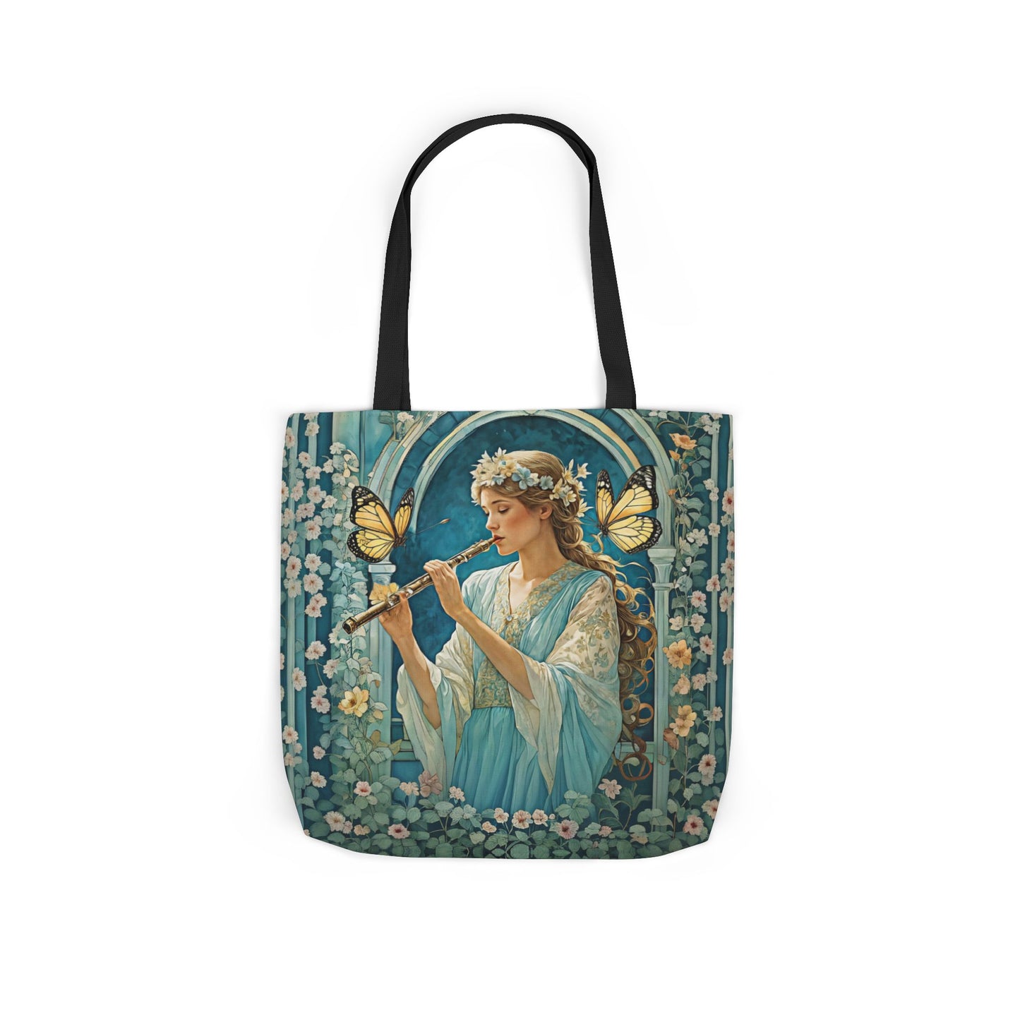 Butterfly Flute player -Inspired Canvas Tote Bag - Perfect for Beach Days, Eco-Friendly Shopping, and Summer Fun!
