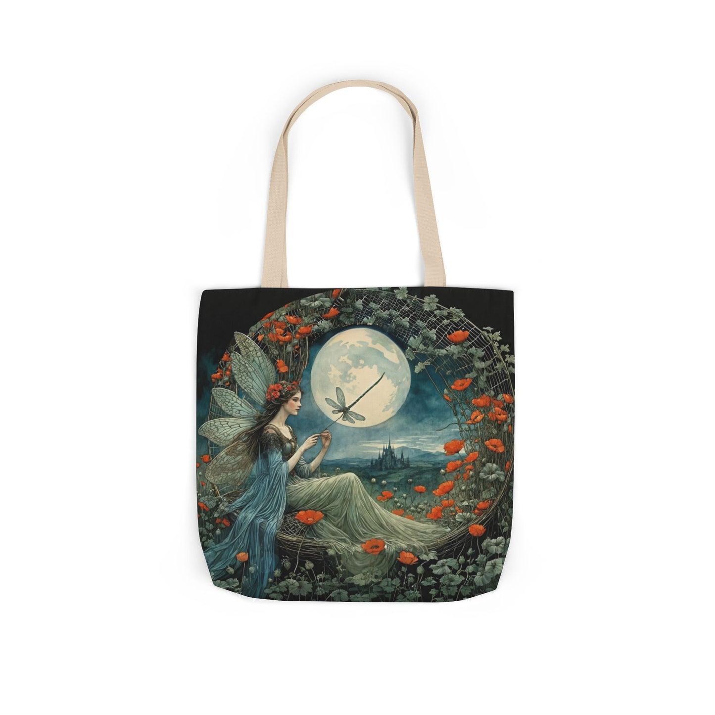 Colorful Moon fairy -Inspired Canvas Tote Bag - Perfect for Beach Days, Eco-Friendly Shopping, and Summer Fun!