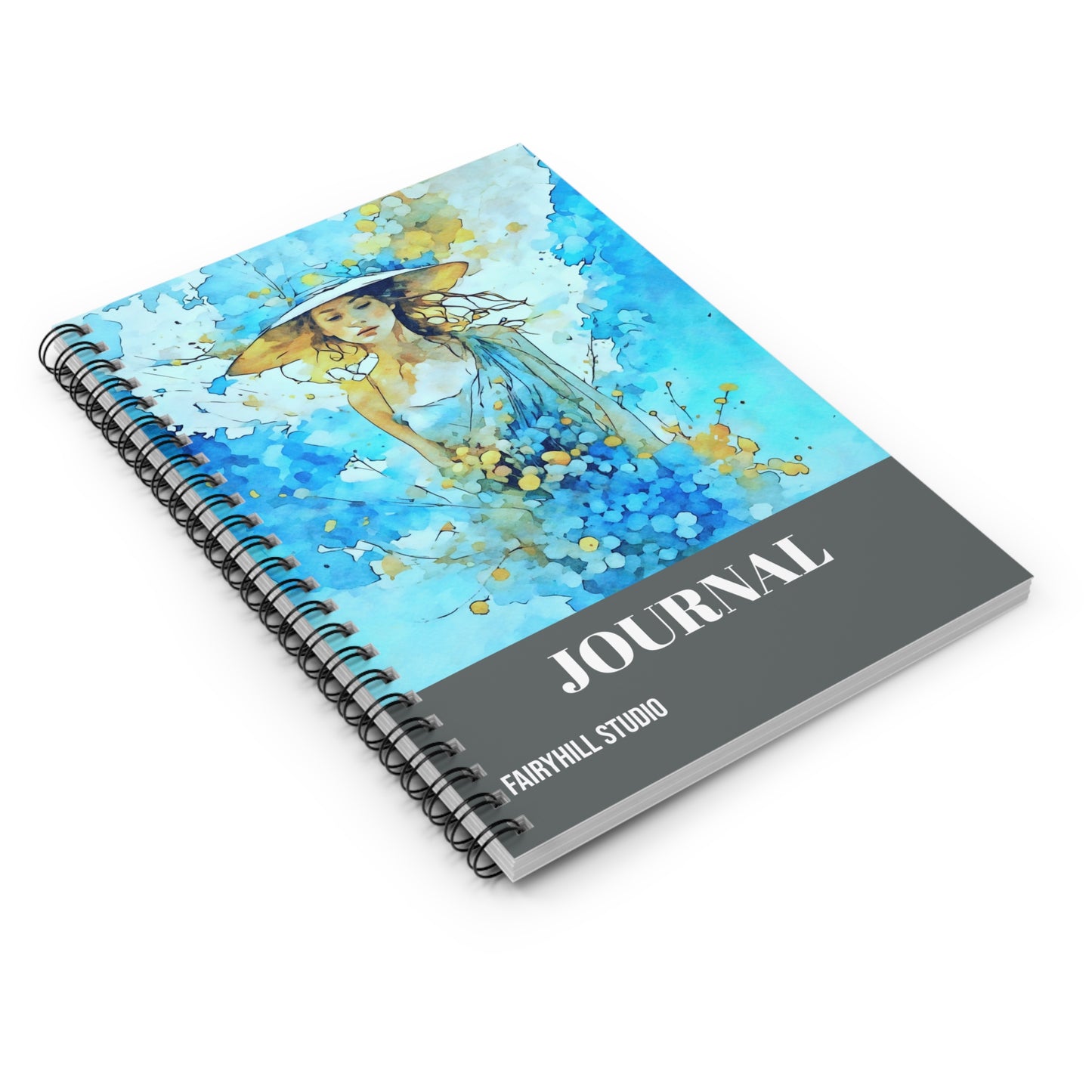 Ruled Line Journal - Blue Summer Vibes Art Notebook