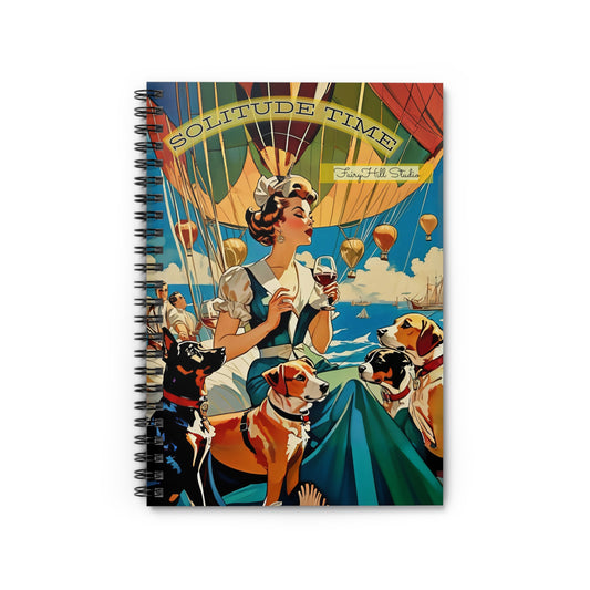Spiral Notebook - Vintage Illustration Solitude Time Ruled Line