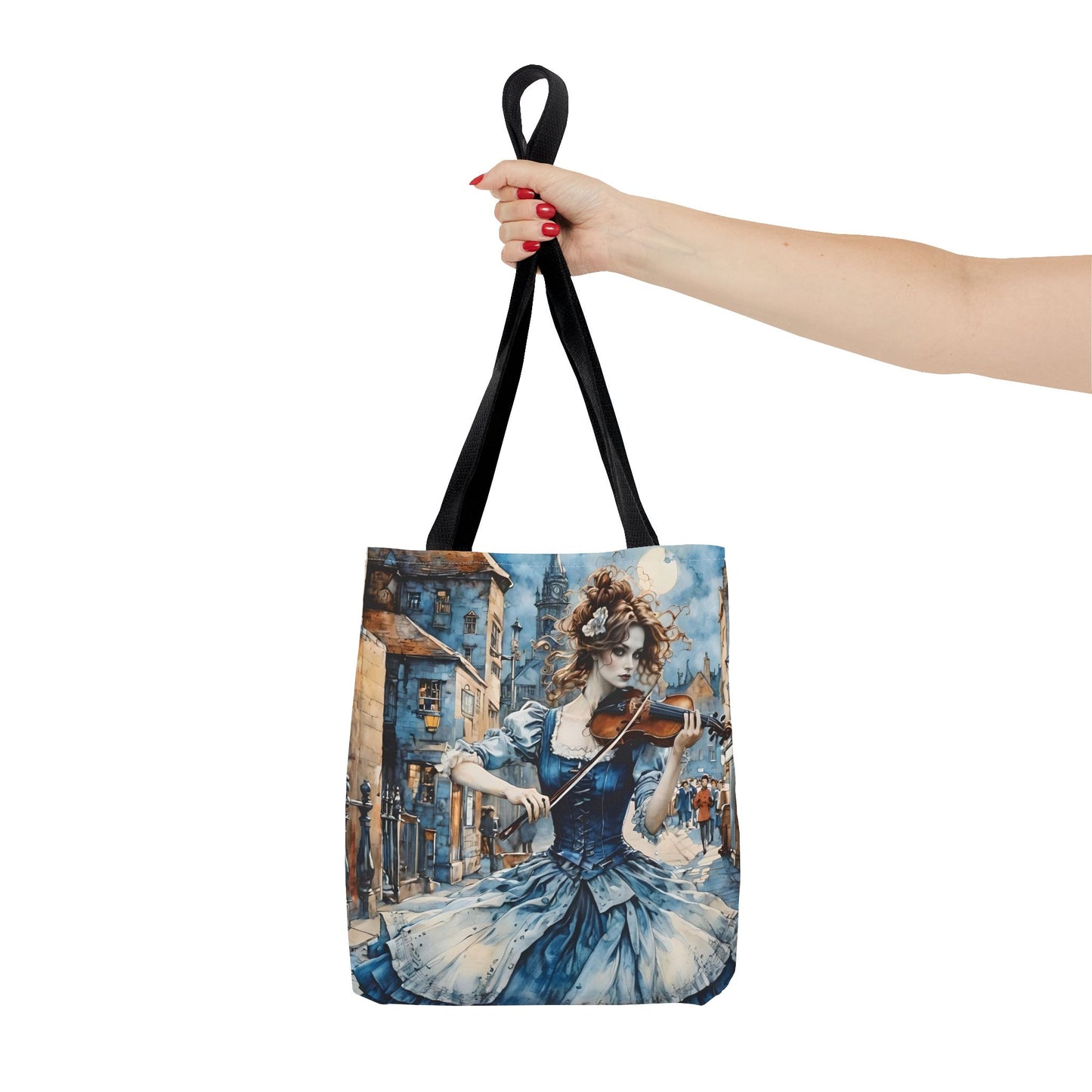 Blue Gypsy Violin Tote Bag