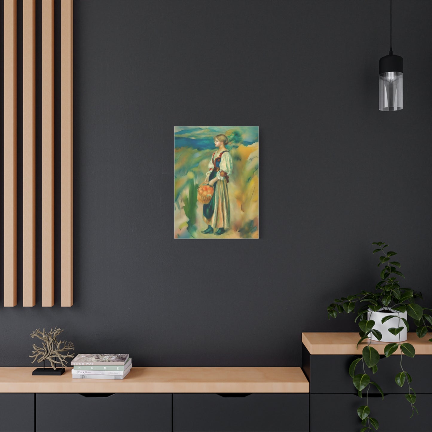 Canvas Print - Girl with a Basket of Oranges Art by Auguste Renoir